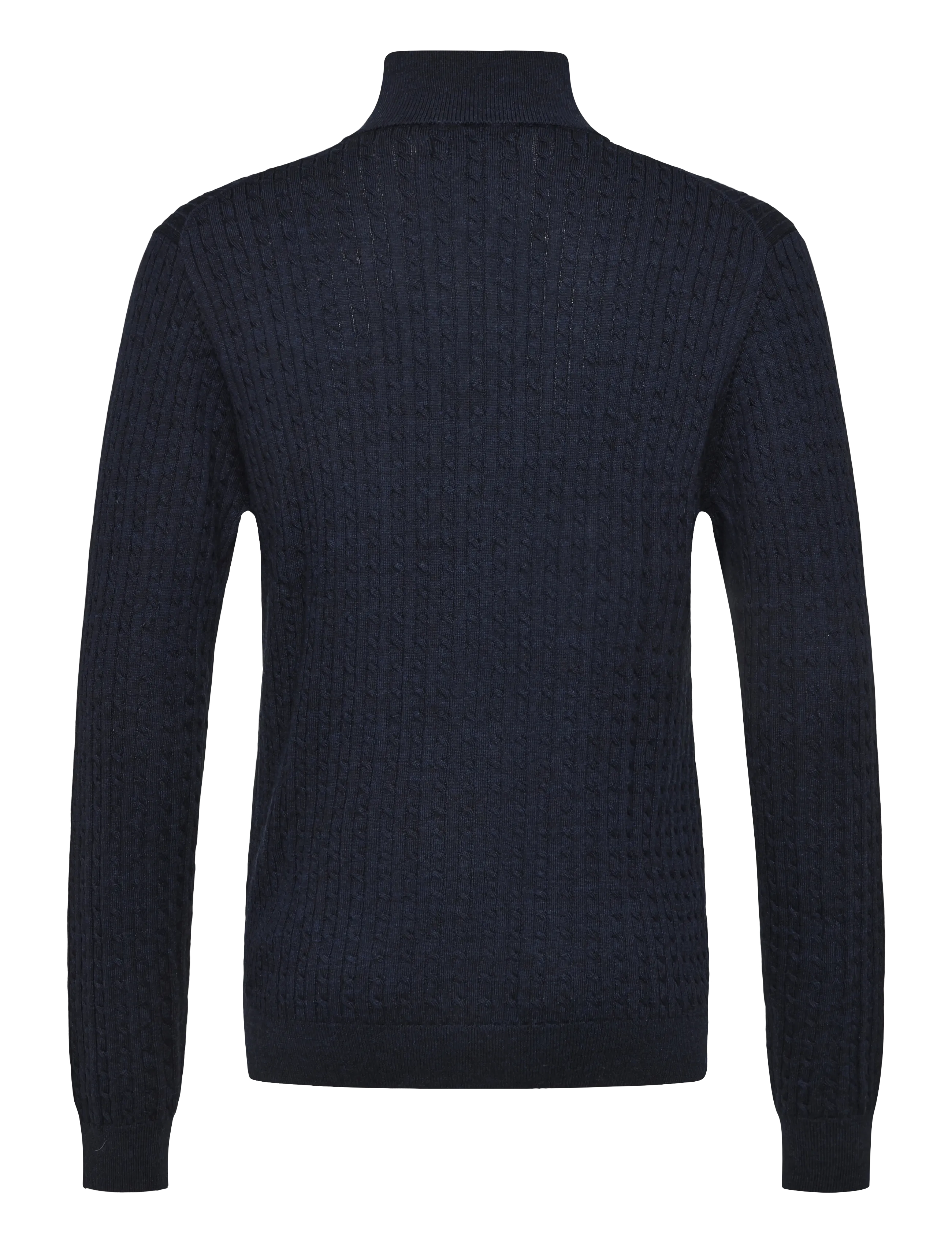 Matinique - MAmason cabel - fullzip strik - dark navy melange - 2