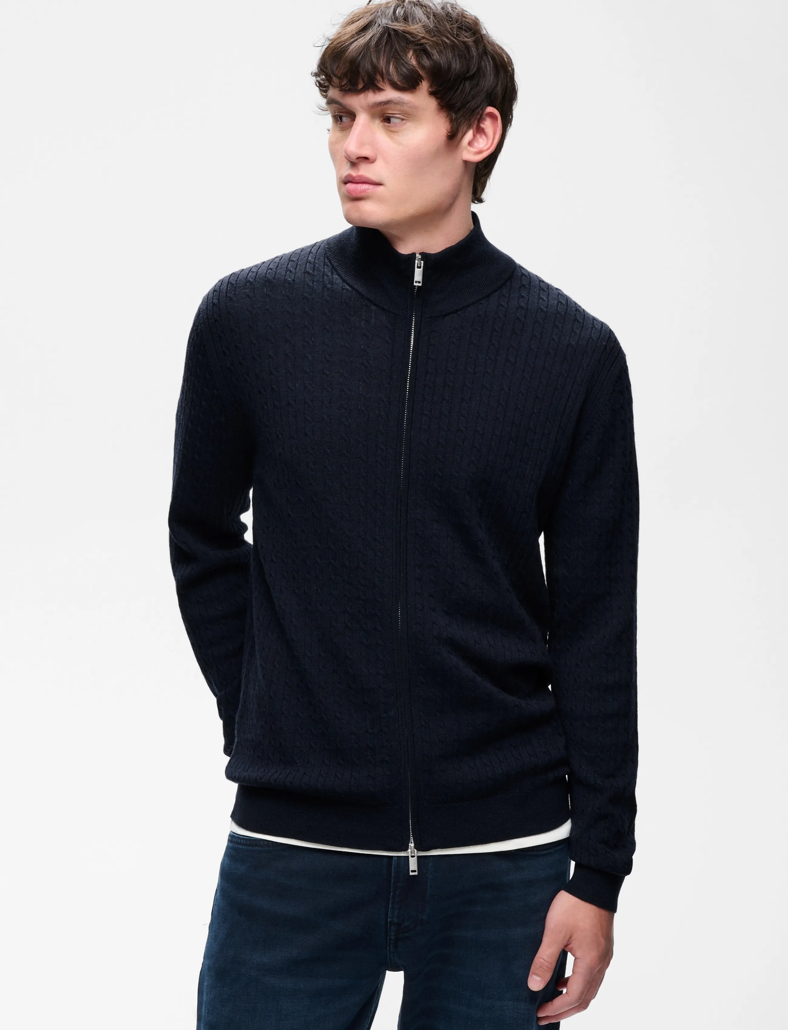 Matinique MAmason cabel - Kollektionen - DARK NAVY MELANGE / navy