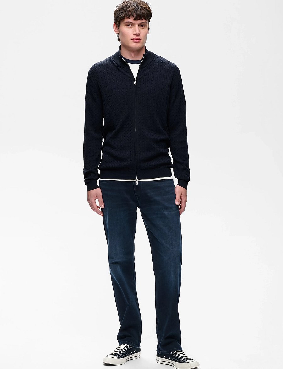 Matinique - MAmason cabel - swetry rozpinane na zamek - dark navy melange - 0
