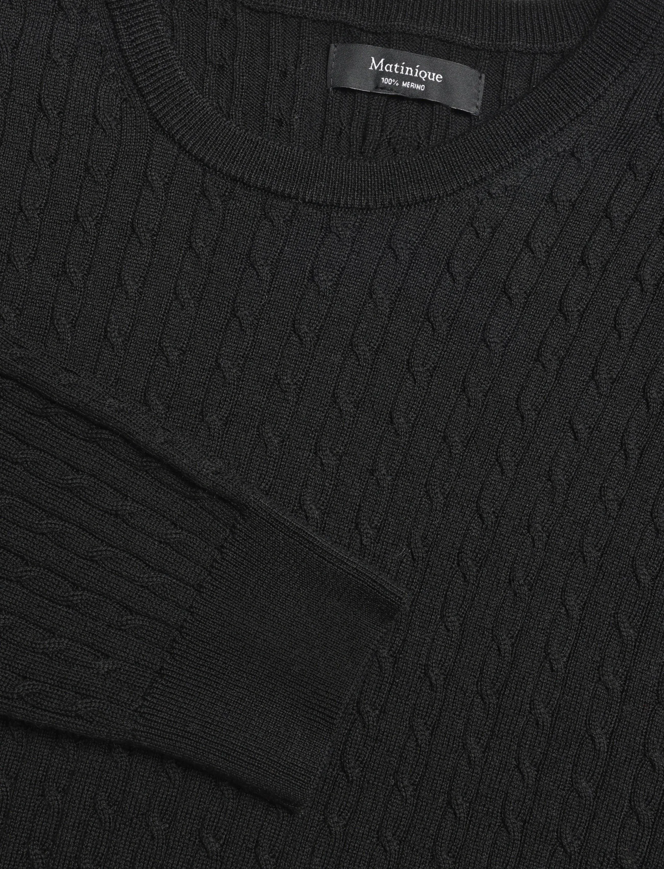 Matinique - MAmargrate Cabel - round necks - black - 2