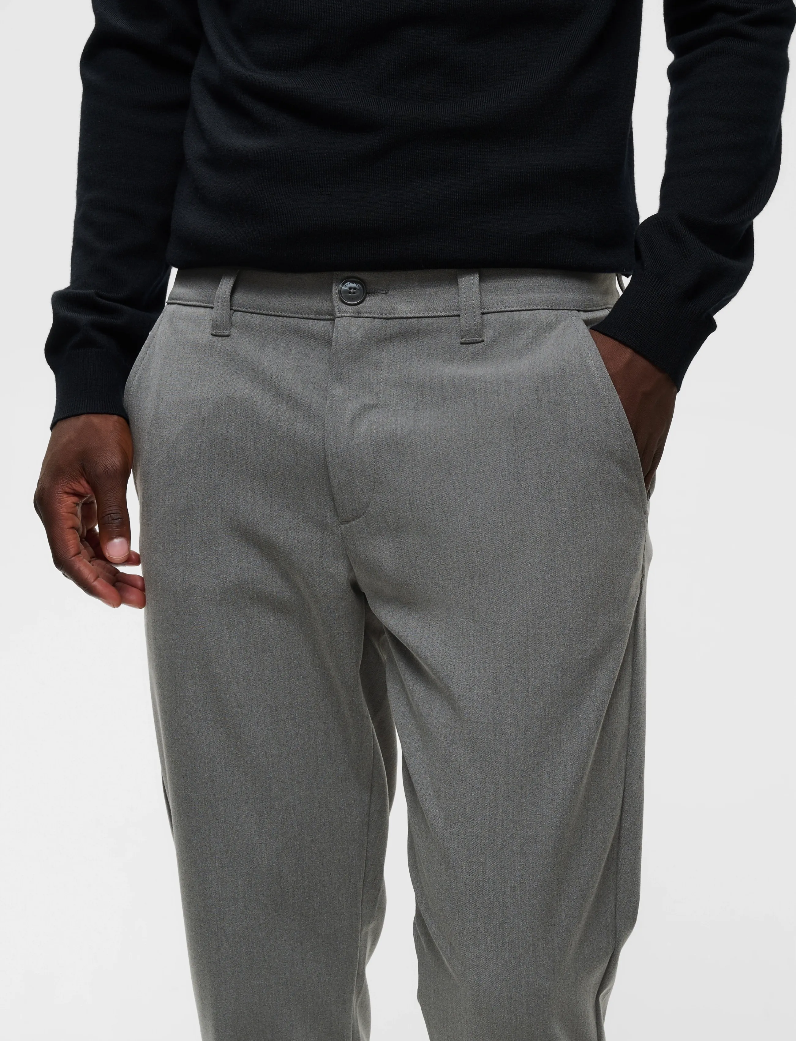 Matinique - MAPristu - casual byxor - medium grey melange - 4