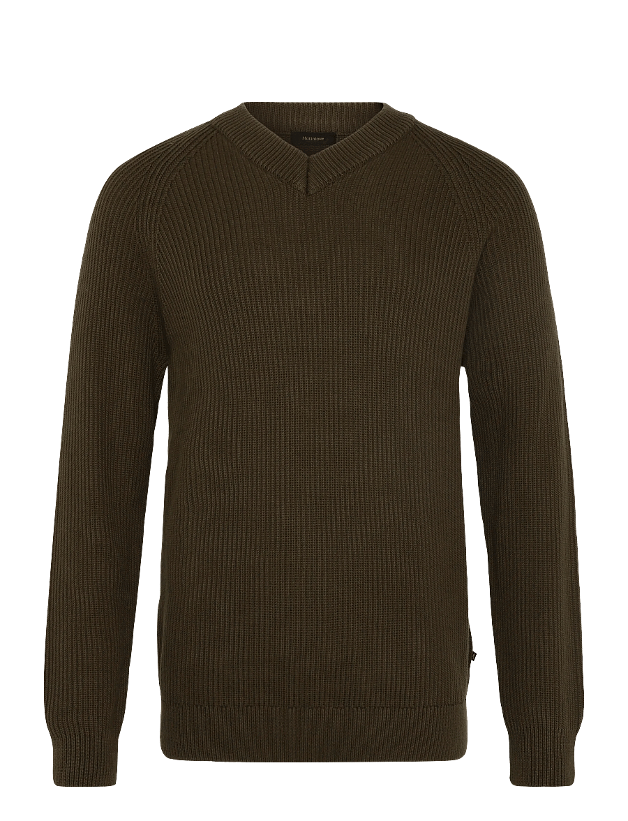 Matinique - MAhellson V - v-necks - turkish coffee - 0