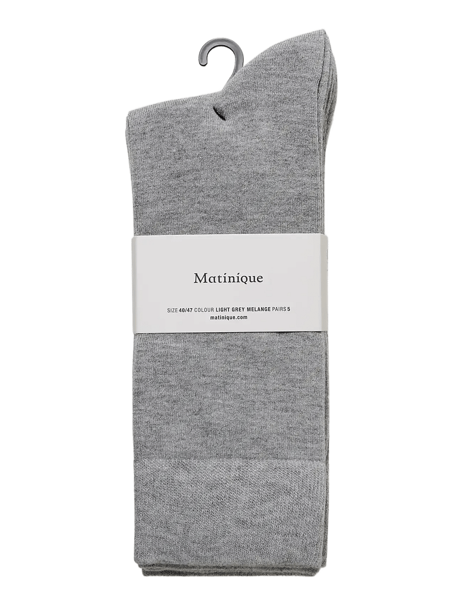 Matinique - MASocks 5-pack - vanliga strumpor - light grey melange - 1