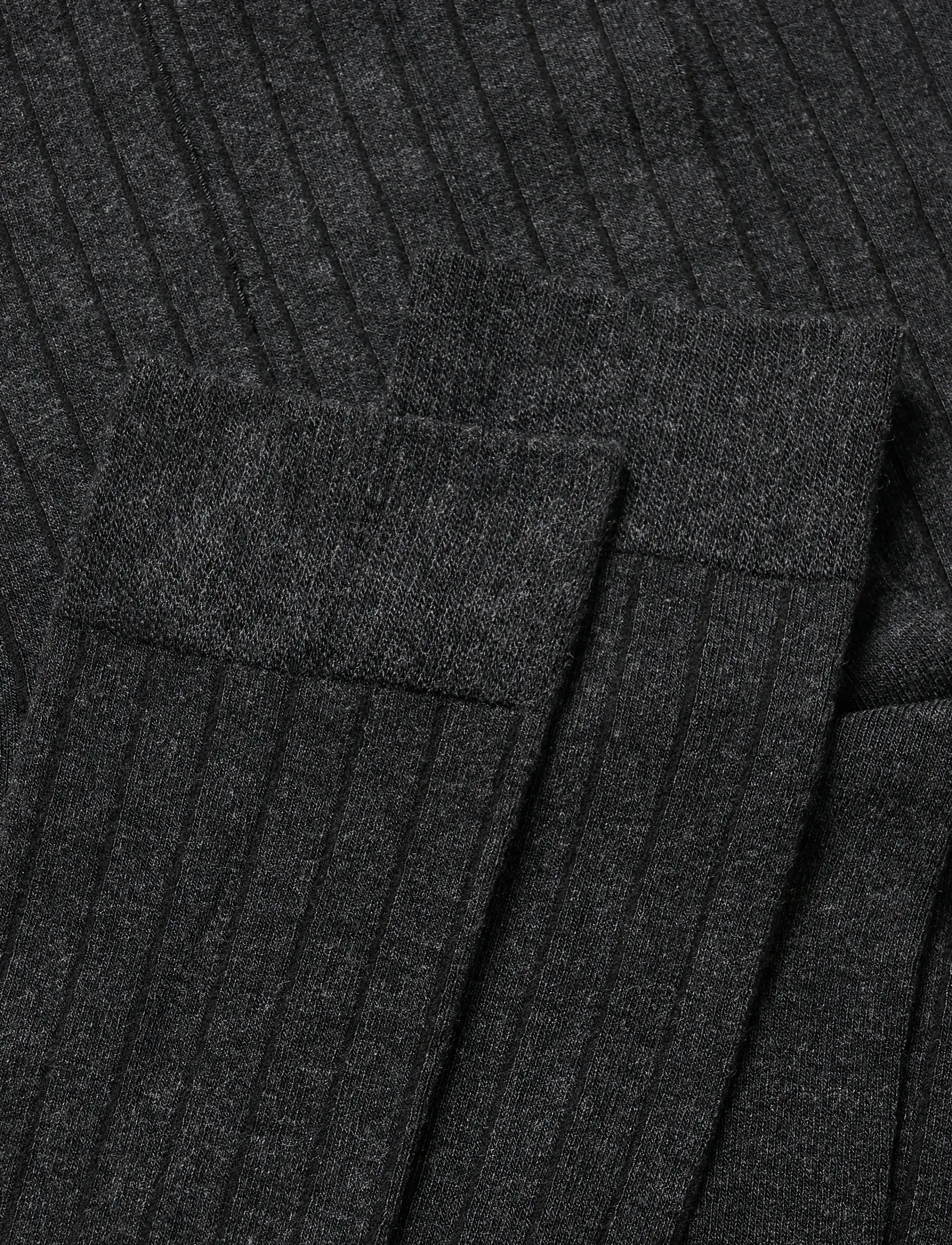 Matinique - MASocks rib 3-Pack - vanliga strumpor - dark grey melange - 1