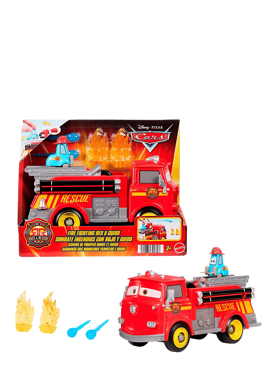 Autod - Cars Hero CARS 2025 R&R FIREFIGHTING RED & GUIDO - tuletõrjeautod - multi color - 1