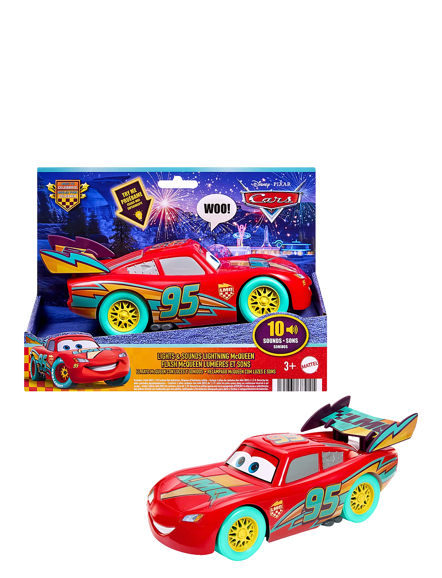 Cars - Disney and Pixar Cars Race to Celebrate Lights & Sounds Lightning McQueen Vehicle - spielzeugautos - multicolor - 0