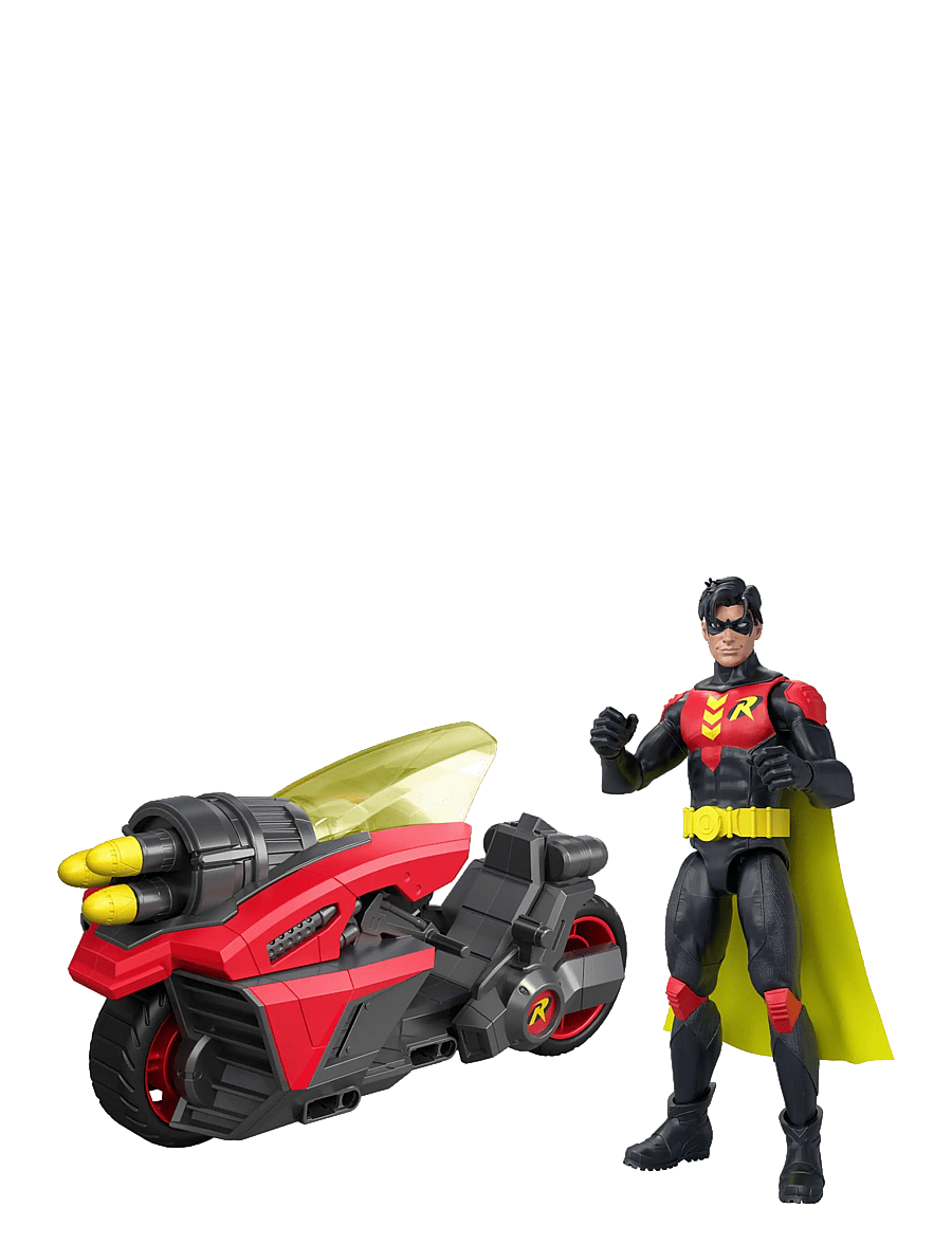 DC Comics - DC Comics DC Premier 6.5 Inch Batlink Robin Figure & Motorcycle Vehicle with Projectile Launch - multicolor - 1