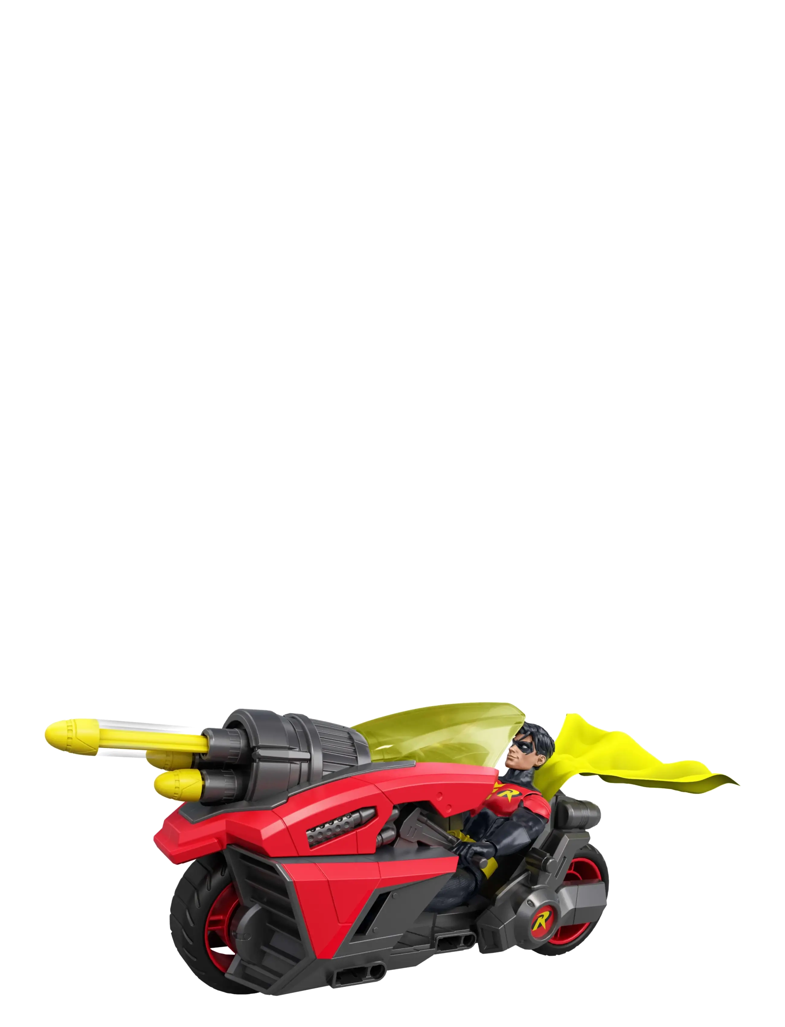 DC Comics - DC Comics DC Premier 6.5 Inch Batlink Robin Figure & Motorcycle Vehicle with Projectile Launch - multicolor - 3