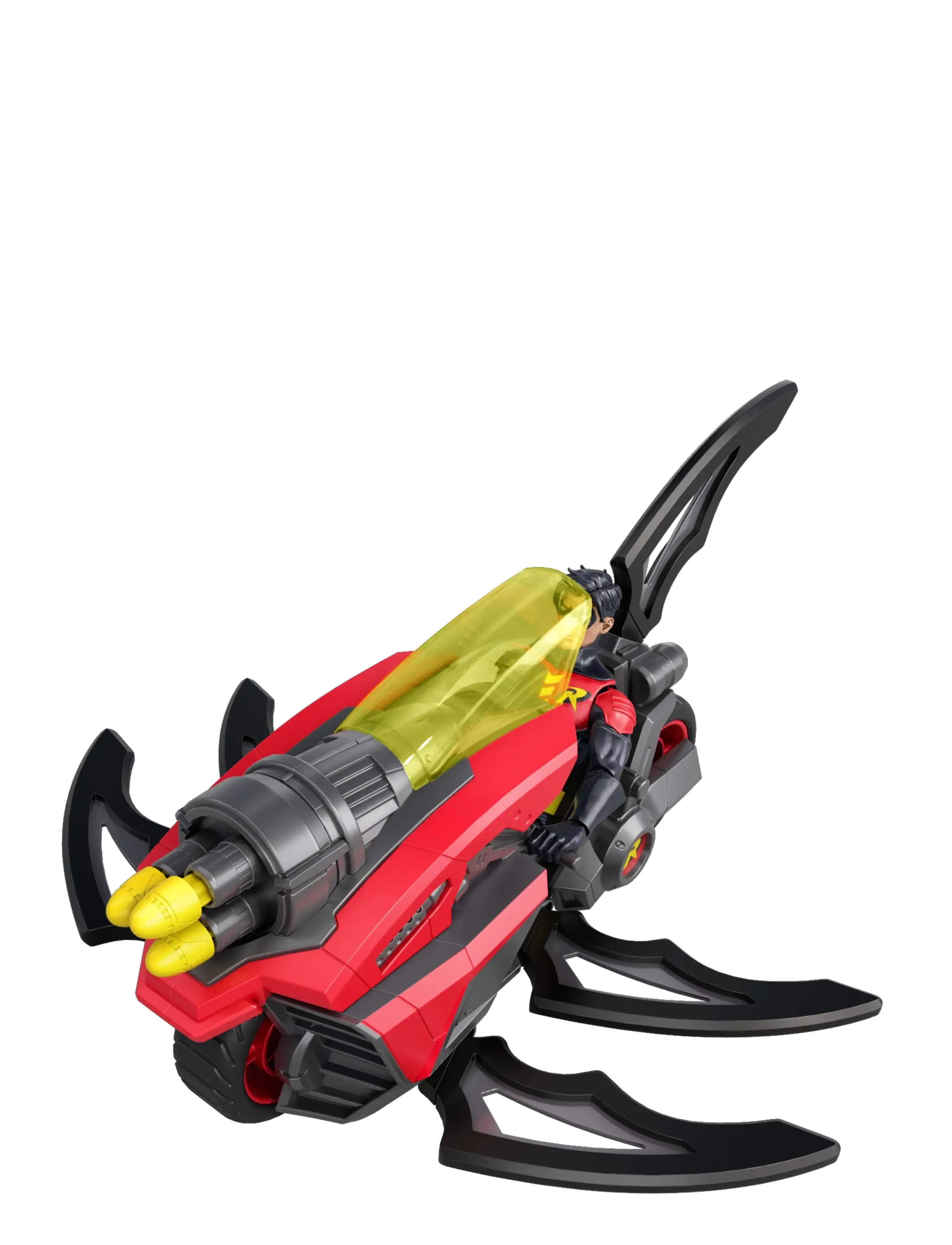 DC Comics - DC Comics DC Premier 6.5 Inch Batlink Robin Figure & Motorcycle Vehicle with Projectile Launch - multicolor - 4