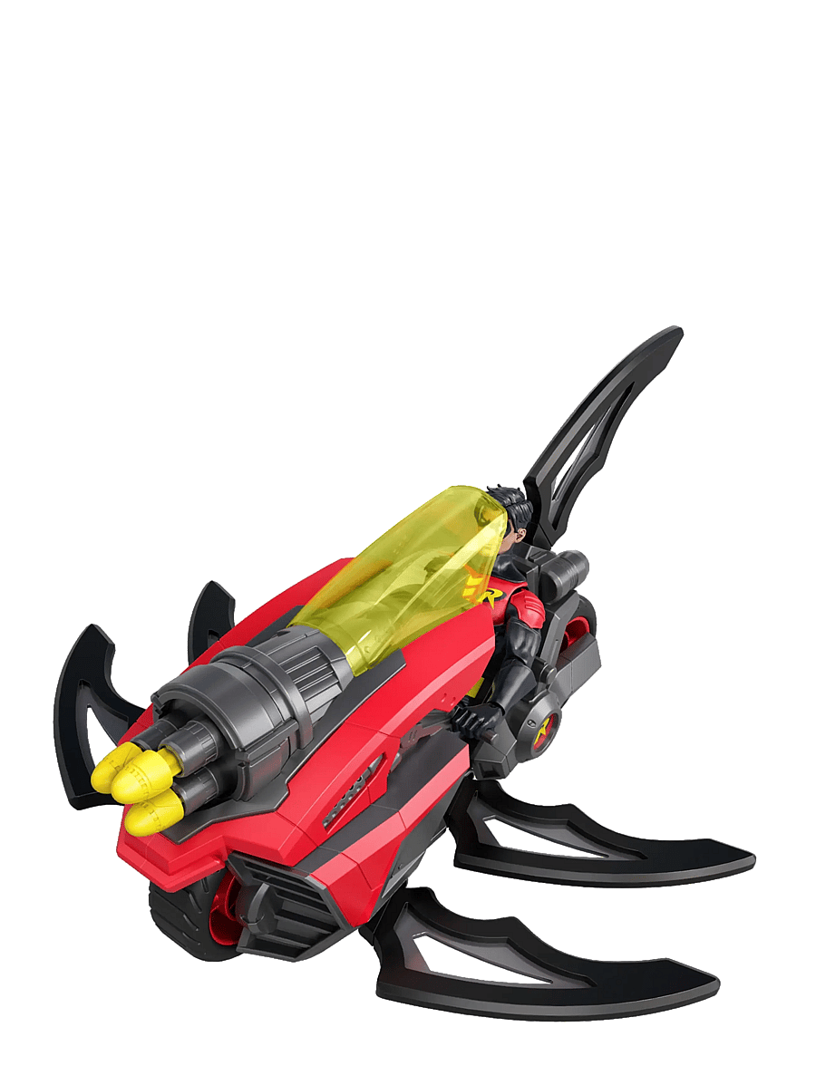DC Comics - DC Comics DC Premier 6.5 Inch Batlink Robin Figure & Motorcycle Vehicle with Projectile Launch - multicolor - 4
