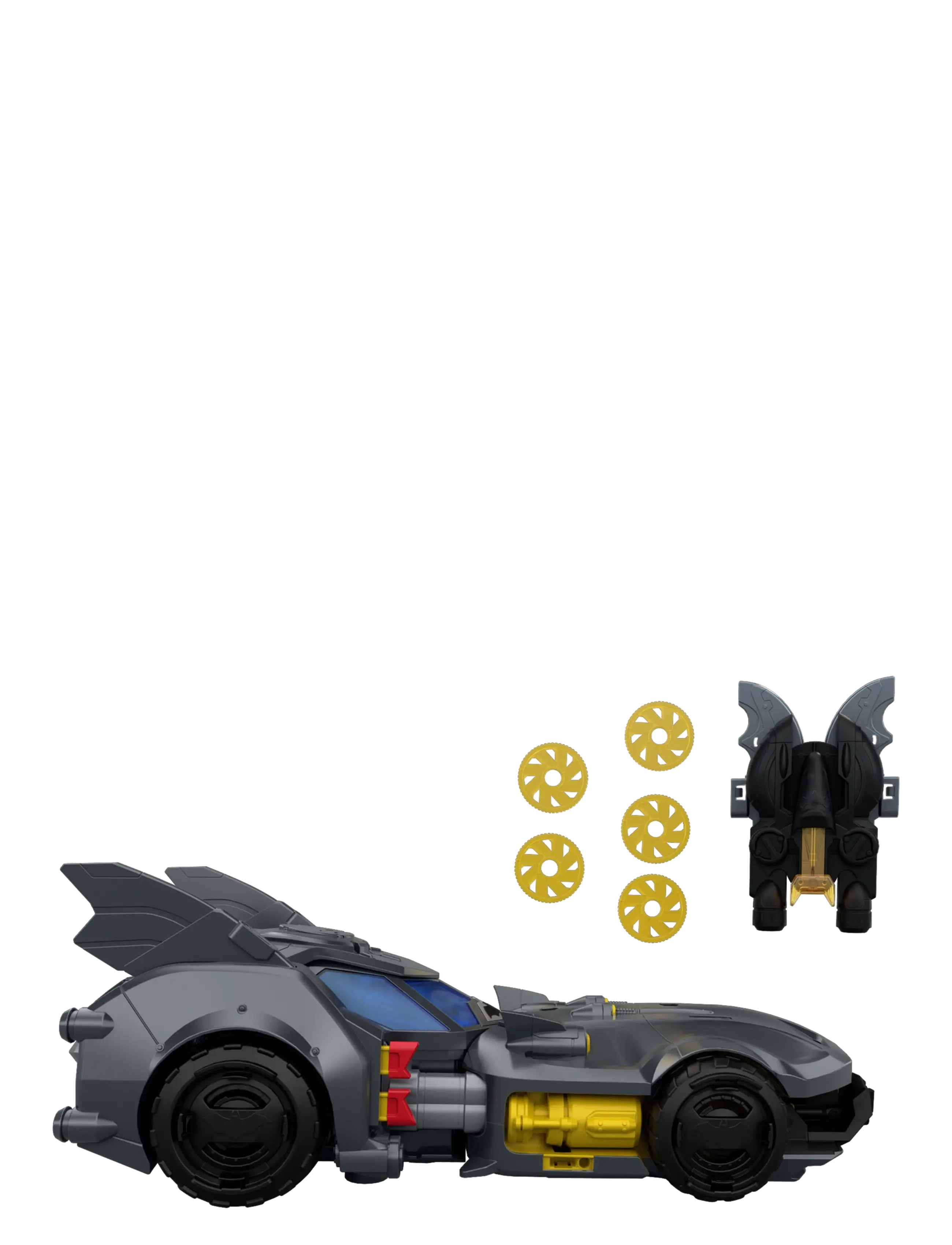 DC Comics - DC Premier Batmobile Vehicle, Batman Signature Crime Fighting Car with Bat-Drone Cannon - multicolor - 3