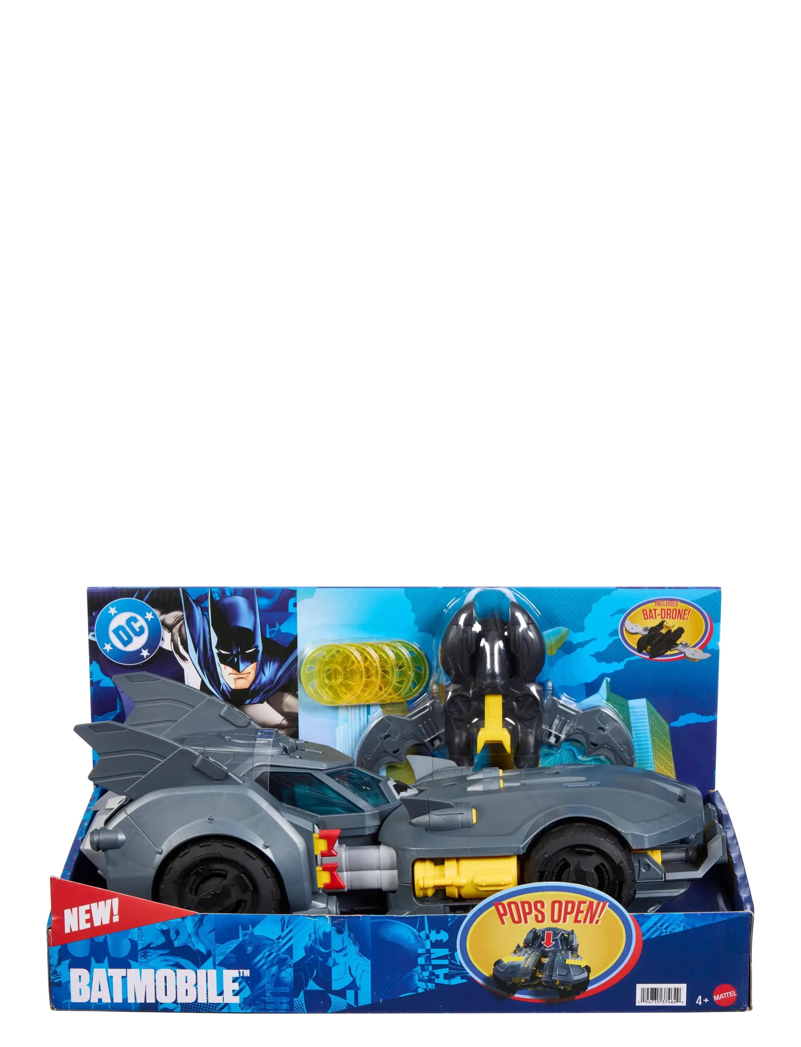 DC Comics - DC Premier Batmobile Vehicle, Batman Signature Crime Fighting Car with Bat-Drone Cannon - multicolor - 4