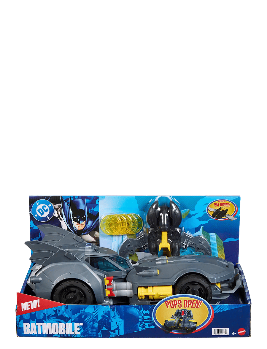 DC Comics - DC Premier Batmobile Vehicle, Batman Signature Crime Fighting Car with Bat-Drone Cannon - multicolor - 4