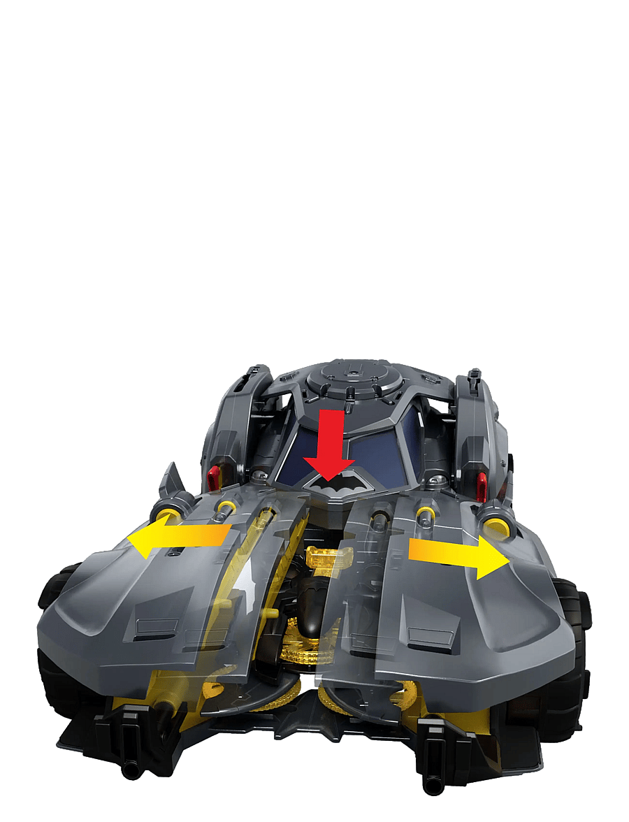 DC Comics - DC Premier Batmobile Vehicle, Batman Signature Crime Fighting Car with Bat-Drone Cannon - julegaver under 500kr - multicolor - 5