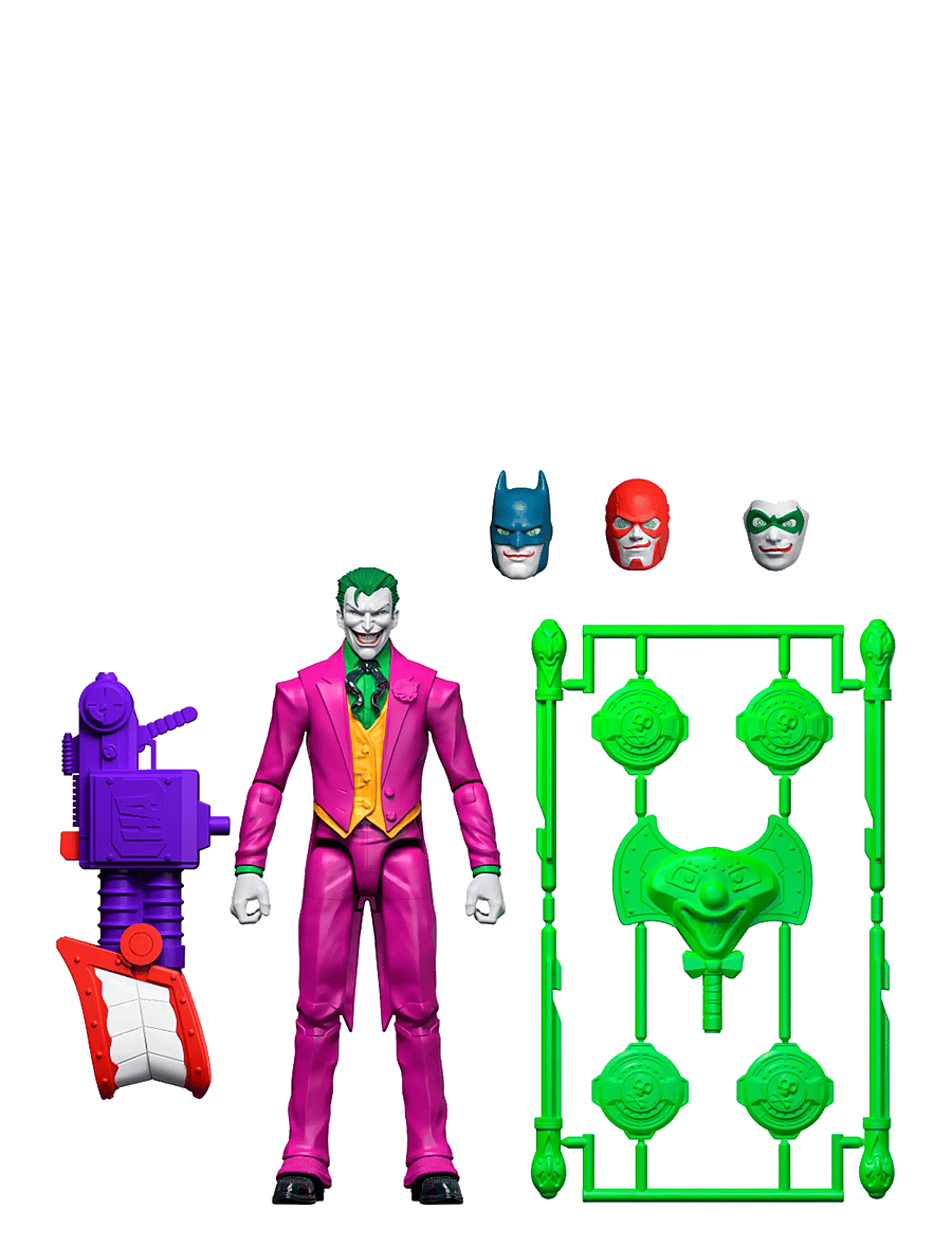 DC Comics - DC Premier 6.5 Inch The Joker Action Figure Series 1, 22 Articulations, Chatter Teeth Weapon - multicolor - 0