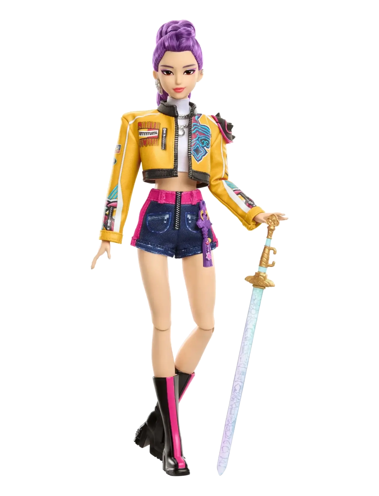 Demon Hunters - KPop Demon Hunters HUNTR/X Rumi Fashion Doll in Removable Look with Themed Movie Accessories - action-figuren - multicolor - 4