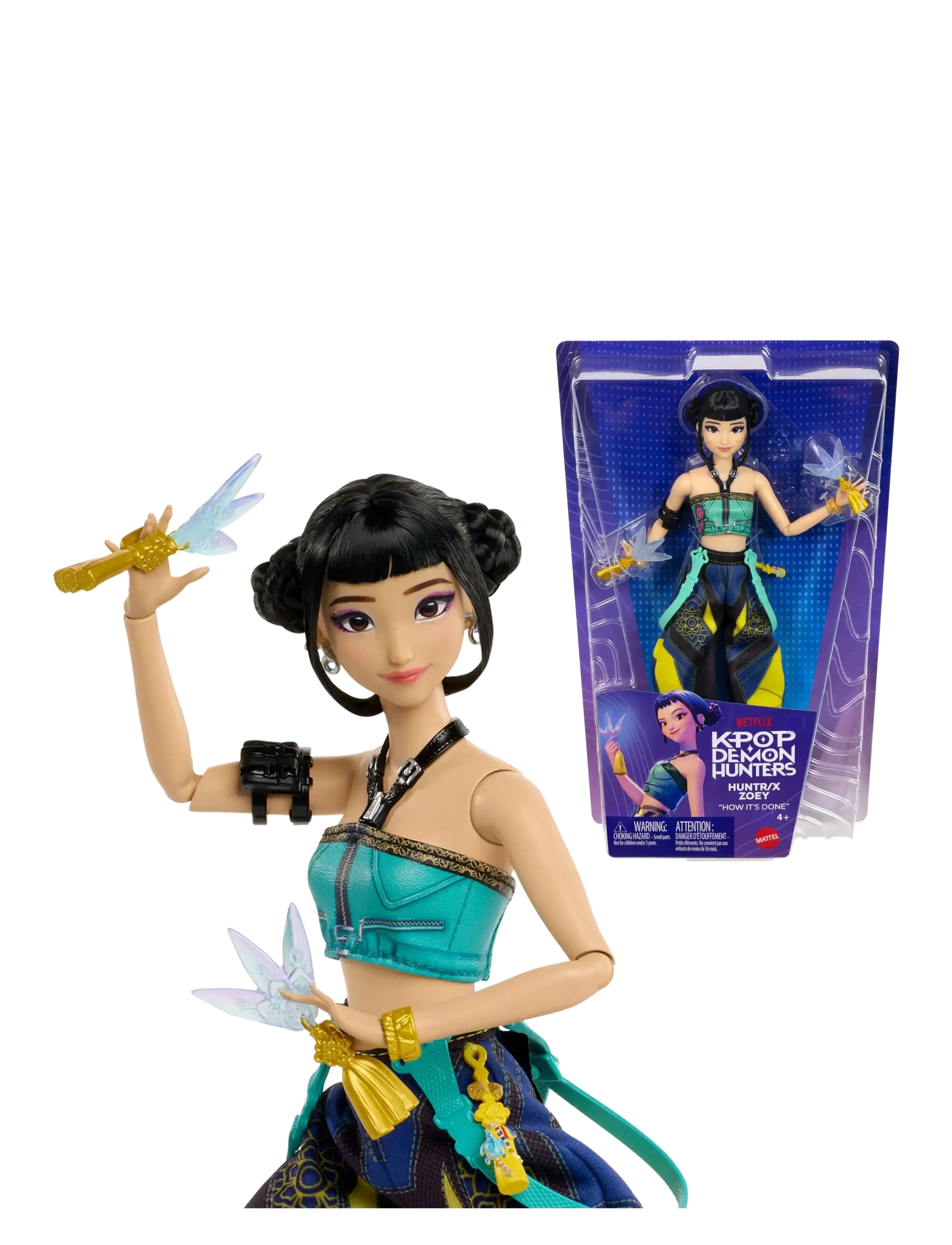 Demon Hunters - KPop Demon Hunters HUNTR/X Zoey Fashion Doll in Removable Look with Themed Movie Accessories - multicolor - 2