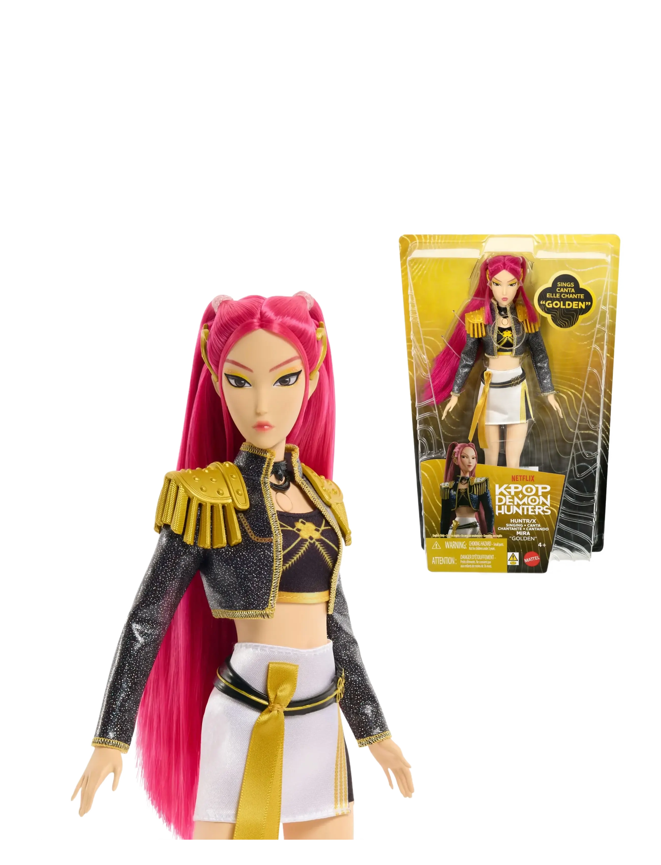 Demon Hunters KPOP DEMON HUNTERS HUNTR/X: MIRA “GOLDEN" SINGING DOLL - Spielzeug 3-5 Jahre - MULTICOLOR / pink/rose