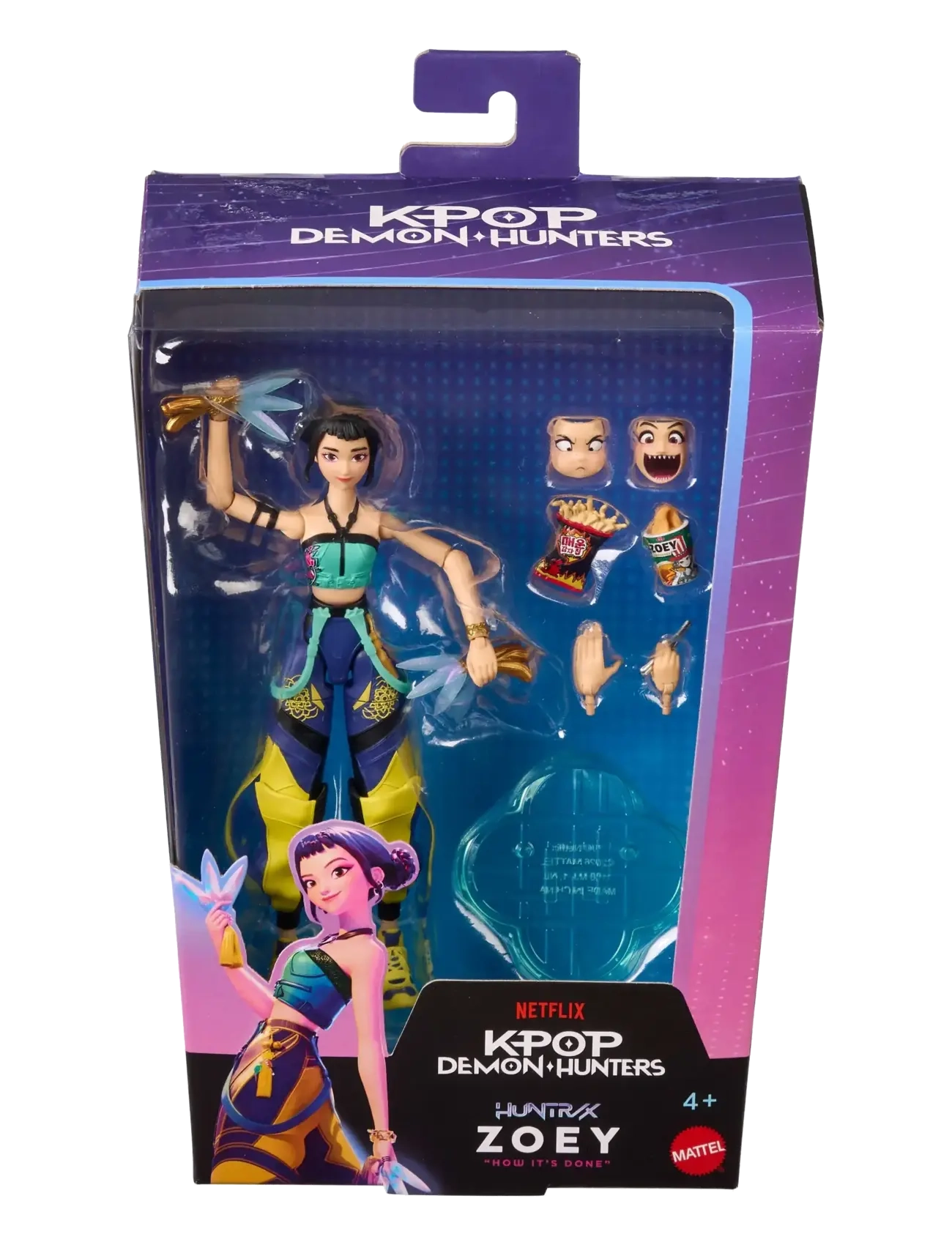 Demon Hunters - KPop Demon Hunters HUNTR/X Zoey 5.6-inch Action Figure with Accessories & Swappable Faces - multicolor - 2