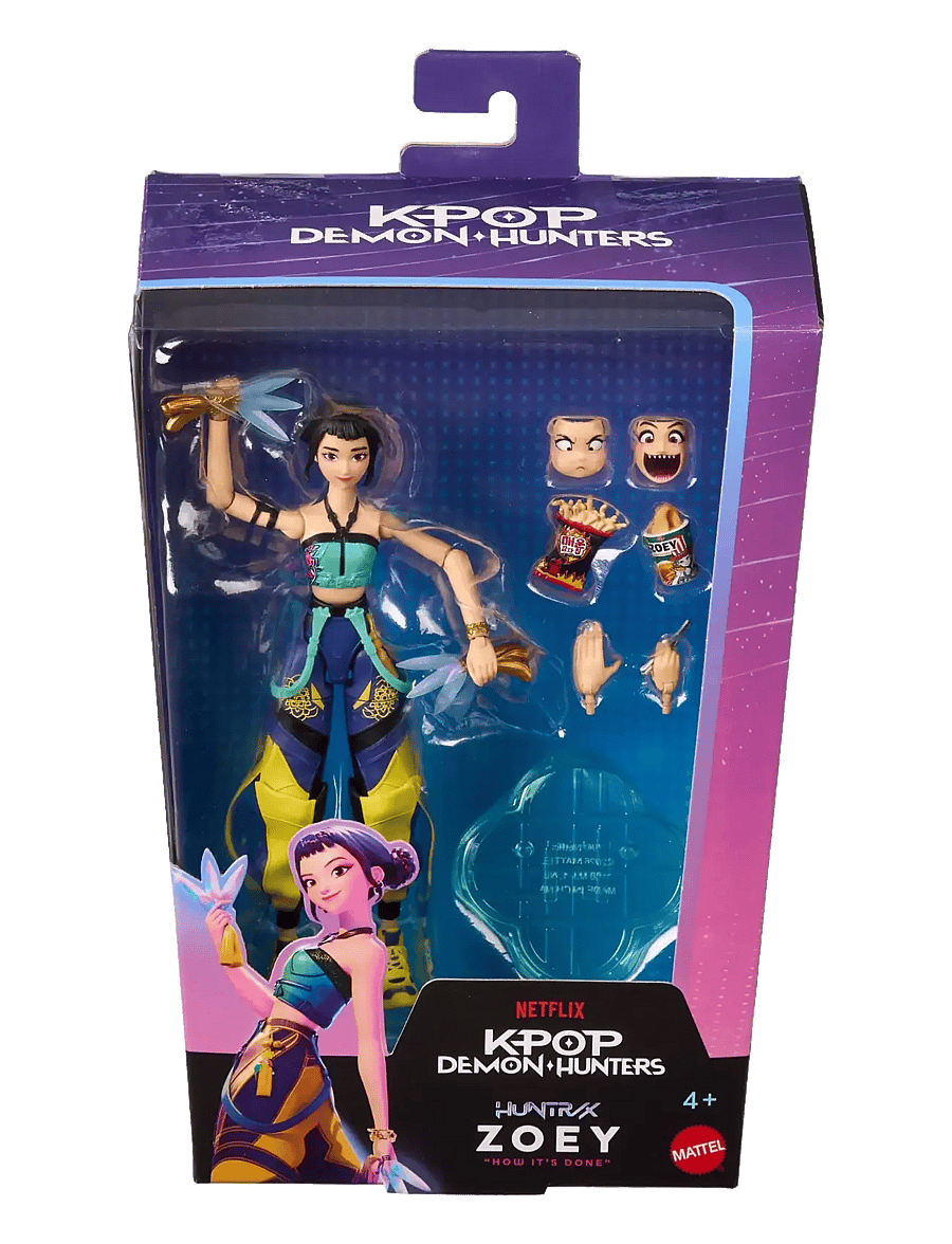 Demon Hunters - KPop Demon Hunters HUNTR/X Zoey 5.6-inch Action Figure with Accessories & Swappable Faces - multicolor - 2