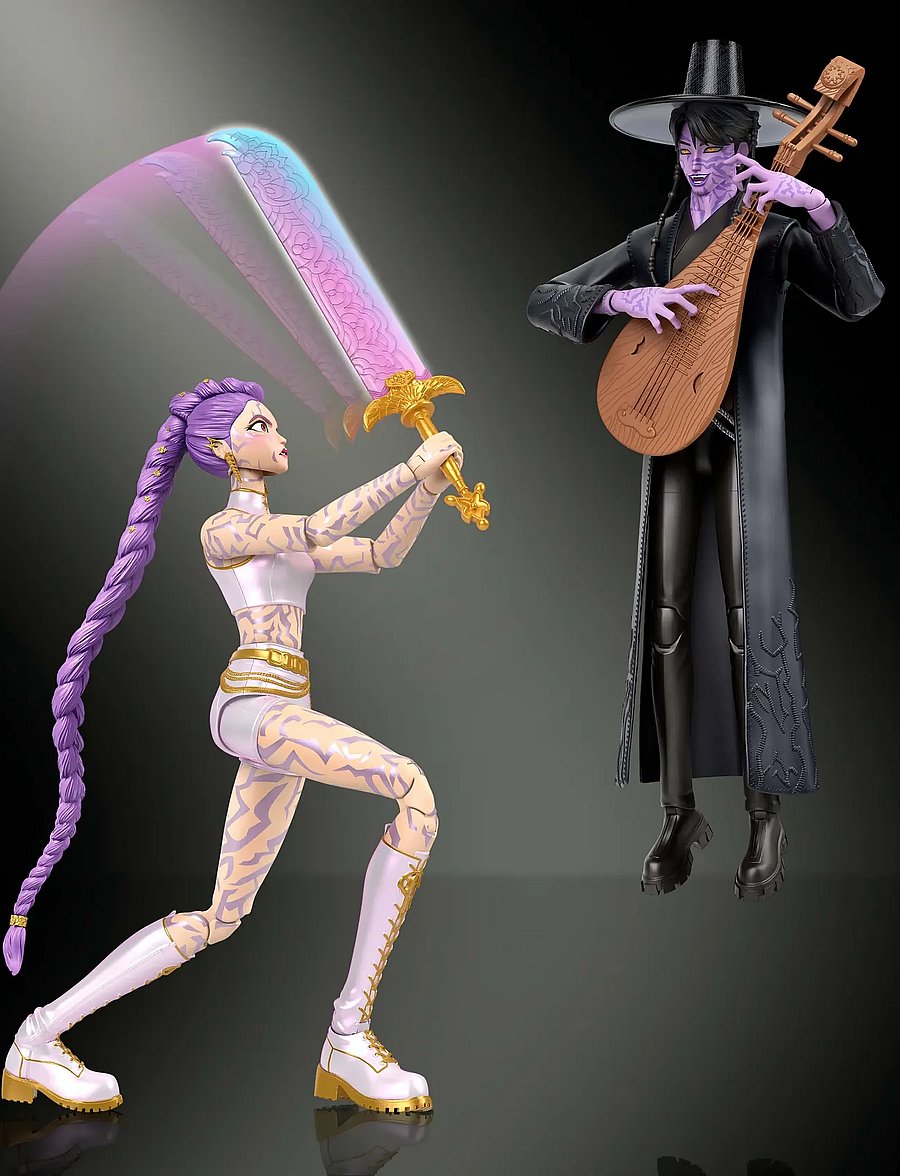 Demon Hunters - Kpop Demon Hunters Rumi & Jinu: Final Battle Action Figure 2-pack - action-figuren - multicolor - 3