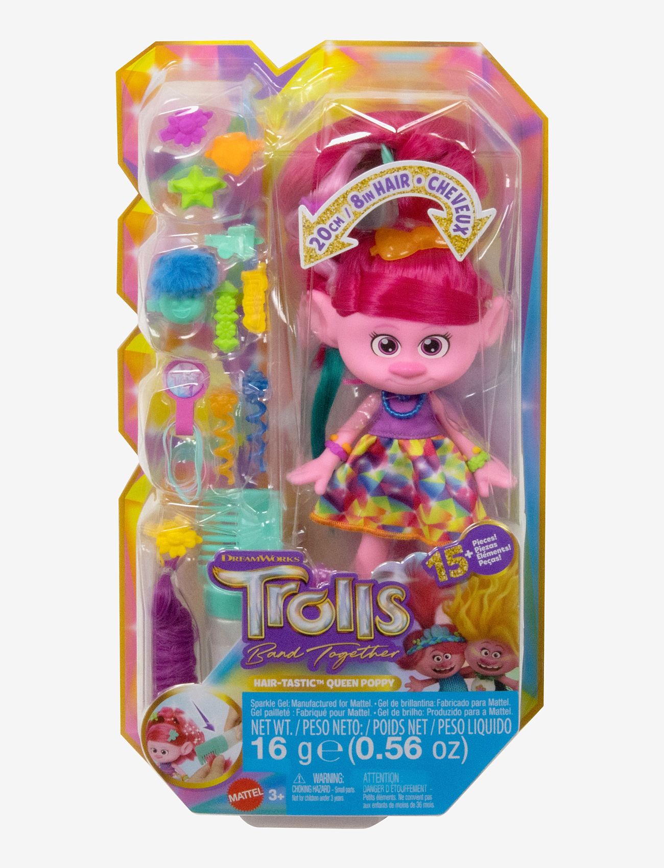 Trolls - Trolls 3 Band Together HAIR-TASTIC Queen Poppy - film- & eventyrsfigurer - multi color - 5