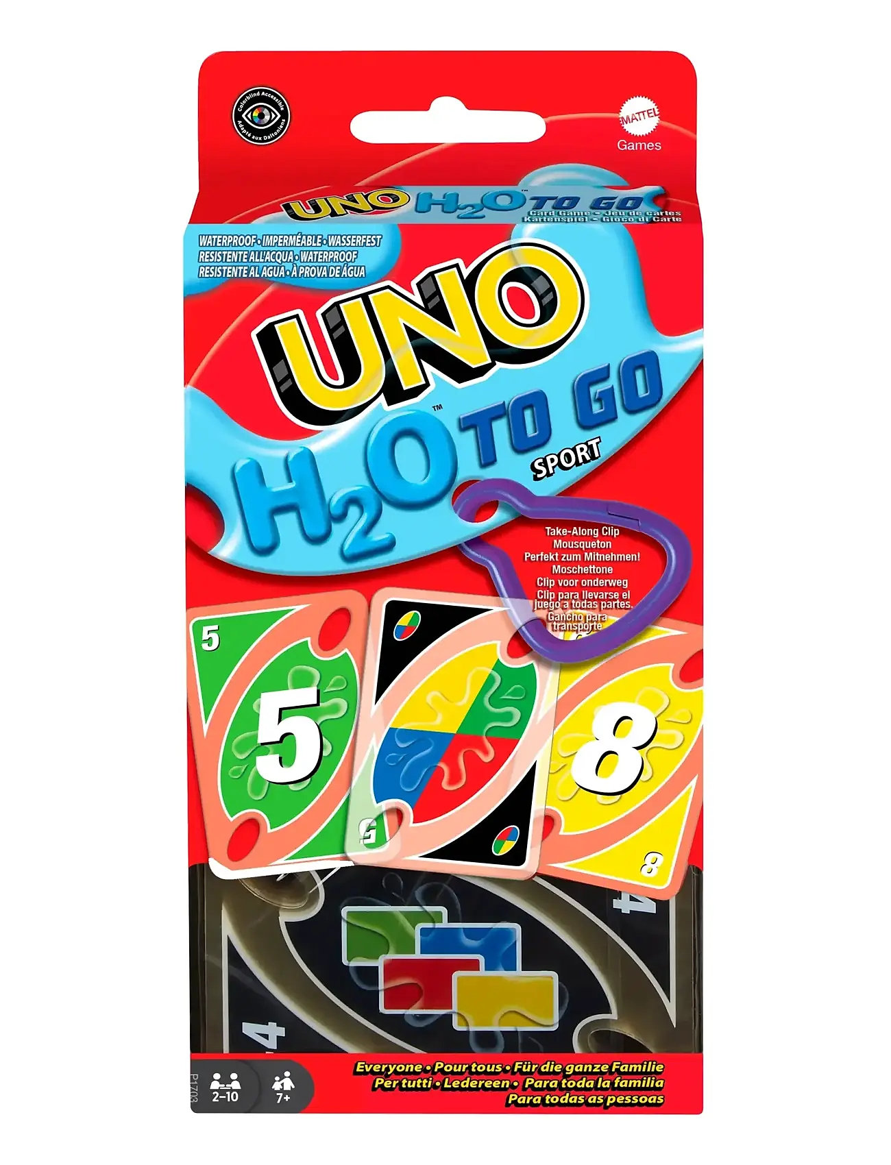 Sällskapsspel Uno H2O To Go Mattel