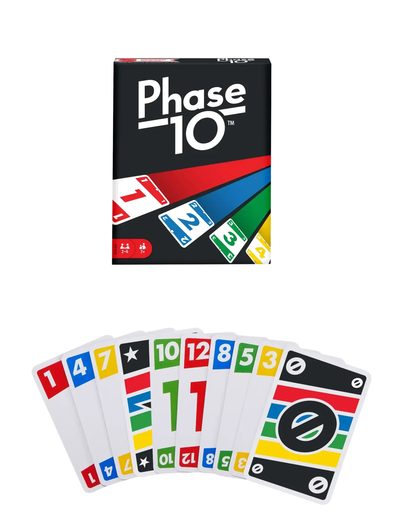 Mattel Games Games Phase 10 Card Game wiColor Blind Accessible Deck for Kid, Adult & Family Nights & Parties - Ferðast  - MULTI COLOR / multi