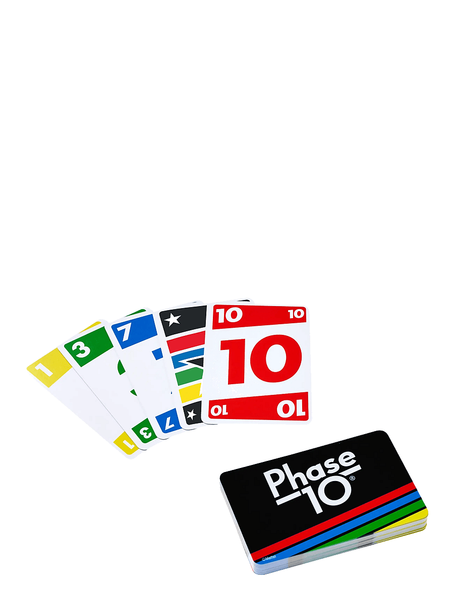 Mattel Games - Games Phase 10 Card Game wiColor Blind Accessible Deck for Kid, Adult & Family Nights & Parties - kortspel - multi color - 4