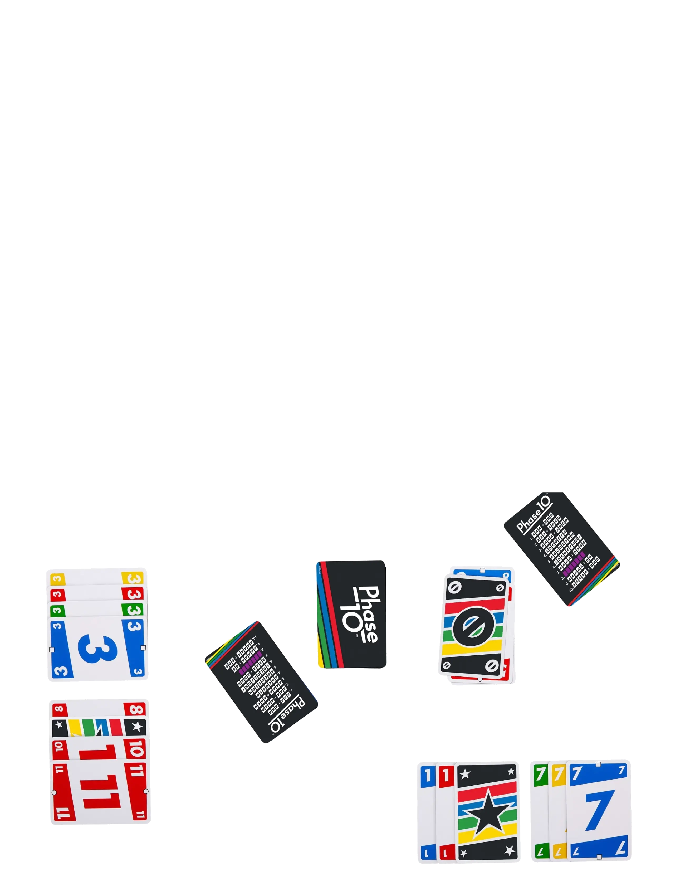 Mattel Games - Games Phase 10 Card Game wiColor Blind Accessible Deck for Kid, Adult & Family Nights & Parties - kortspil - multi color - 5