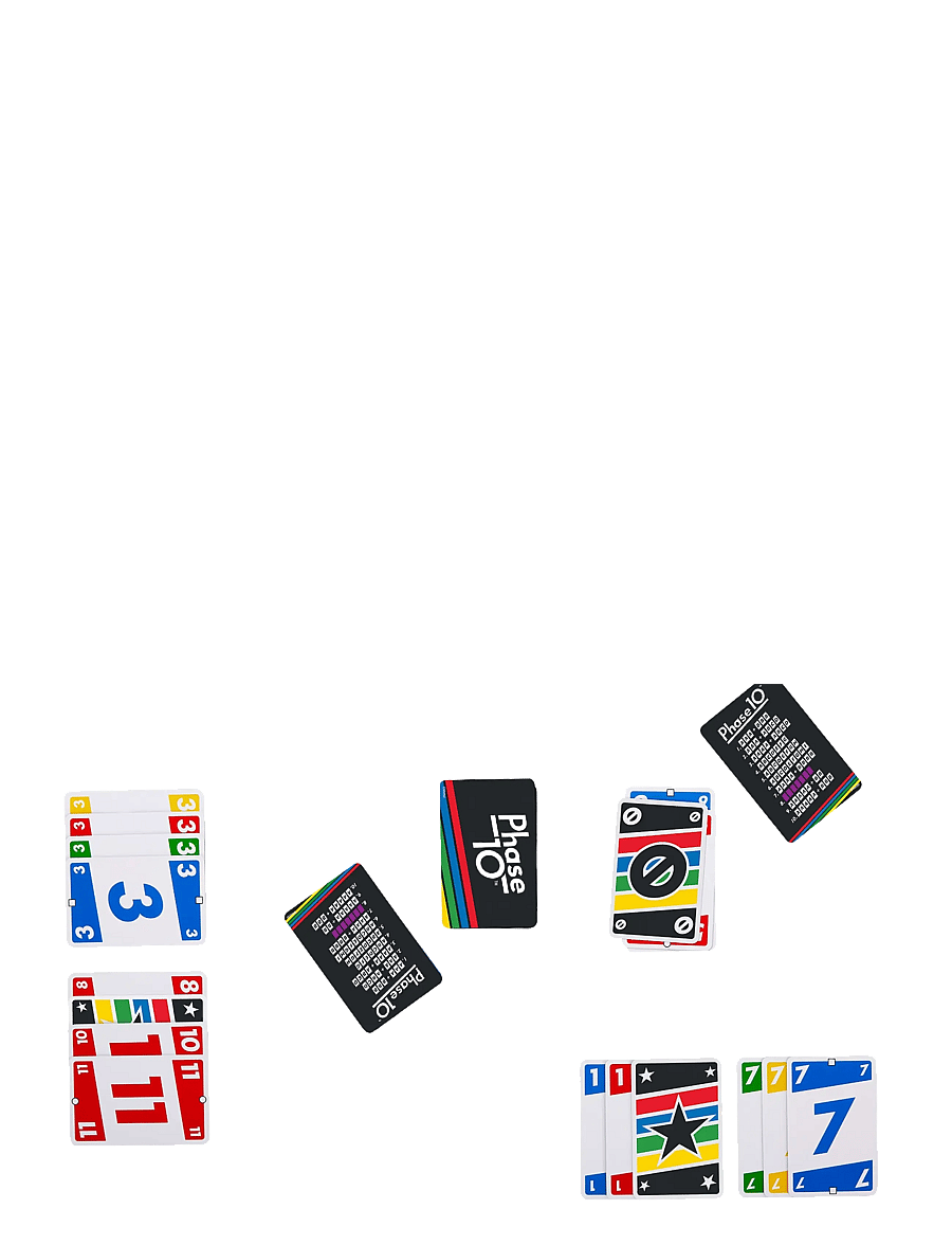 Mattel Games - Games Phase 10 Card Game wiColor Blind Accessible Deck for Kid, Adult & Family Nights & Parties - kortspel - multi color - 5