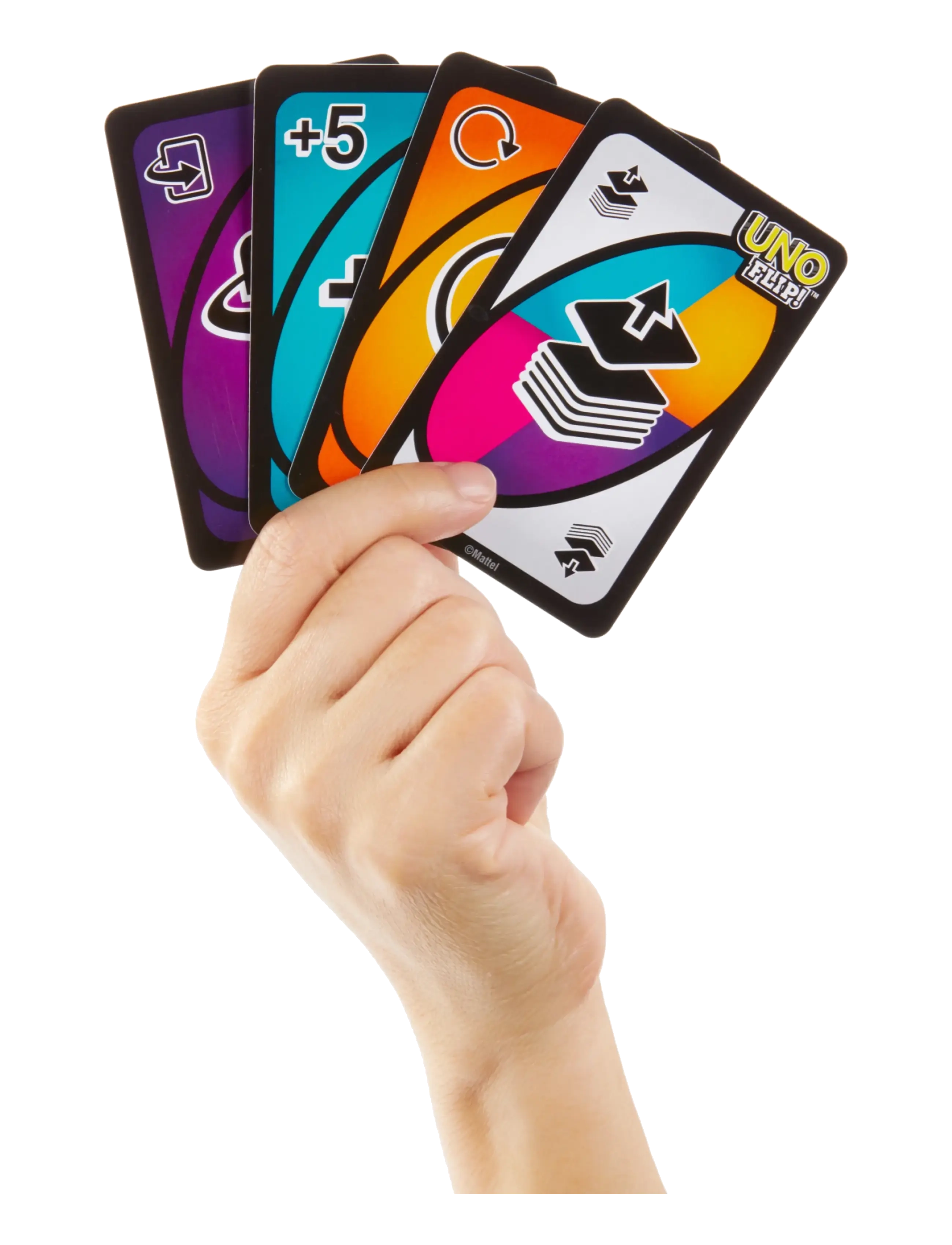 Mattel Games - Games UNO FLIP! Card Game with Color Blind Accessible Deck for Kids, Adults & Family Night - card games - multi color - 5