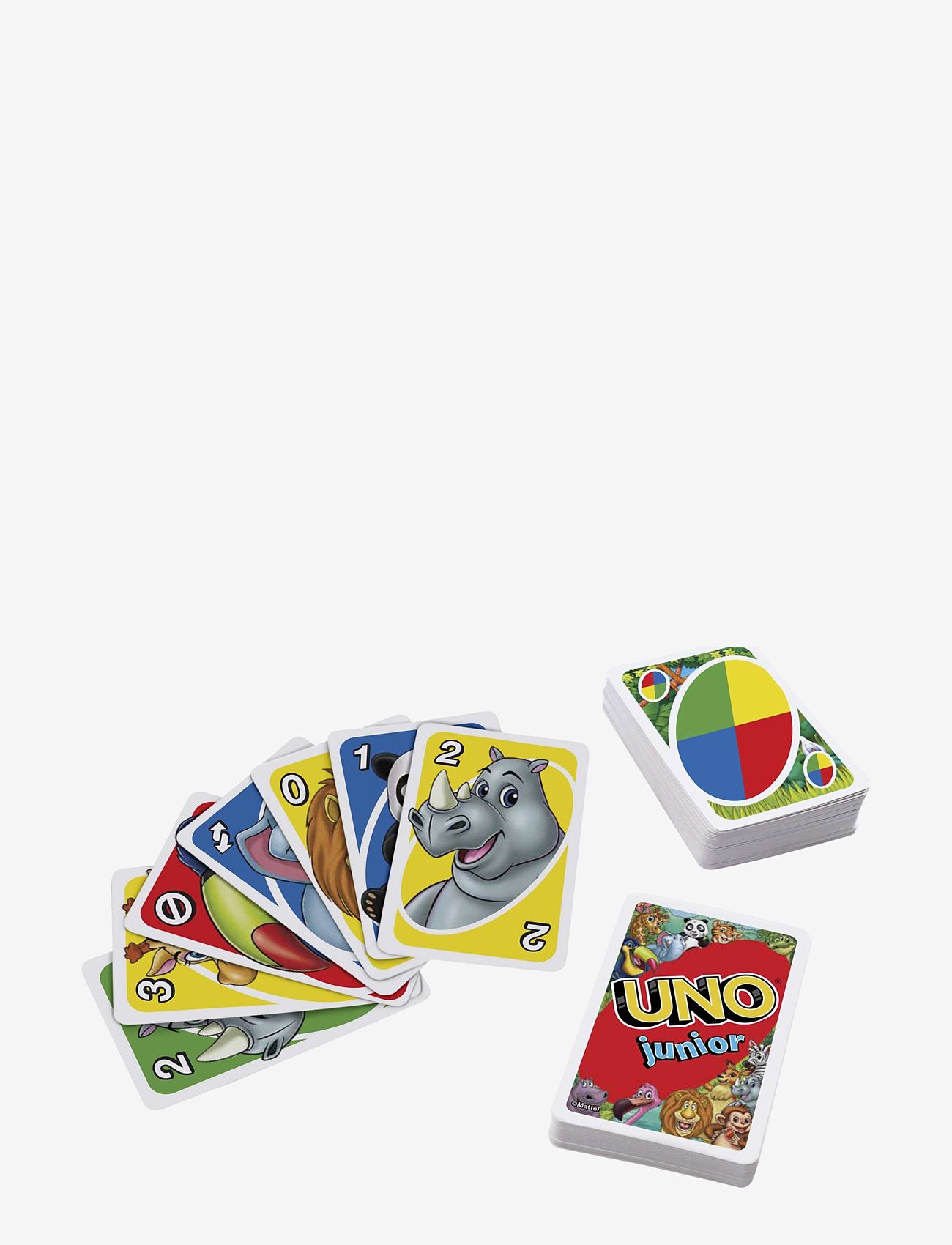 Mattel Games - Games UNO Junior Card Game for Kids with Simple Rules & Animal Matching for 2-4 Players - card games - multi color - 1