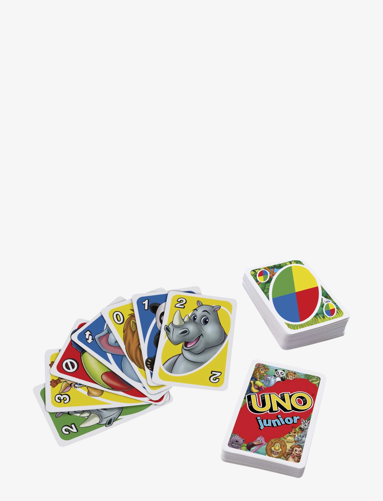 Mattel Games Games UNO Junior Card Game for Kids with Simple Rules & Animal Matching for 2-4 Players - Legetøj - MULTI COLOR / multi