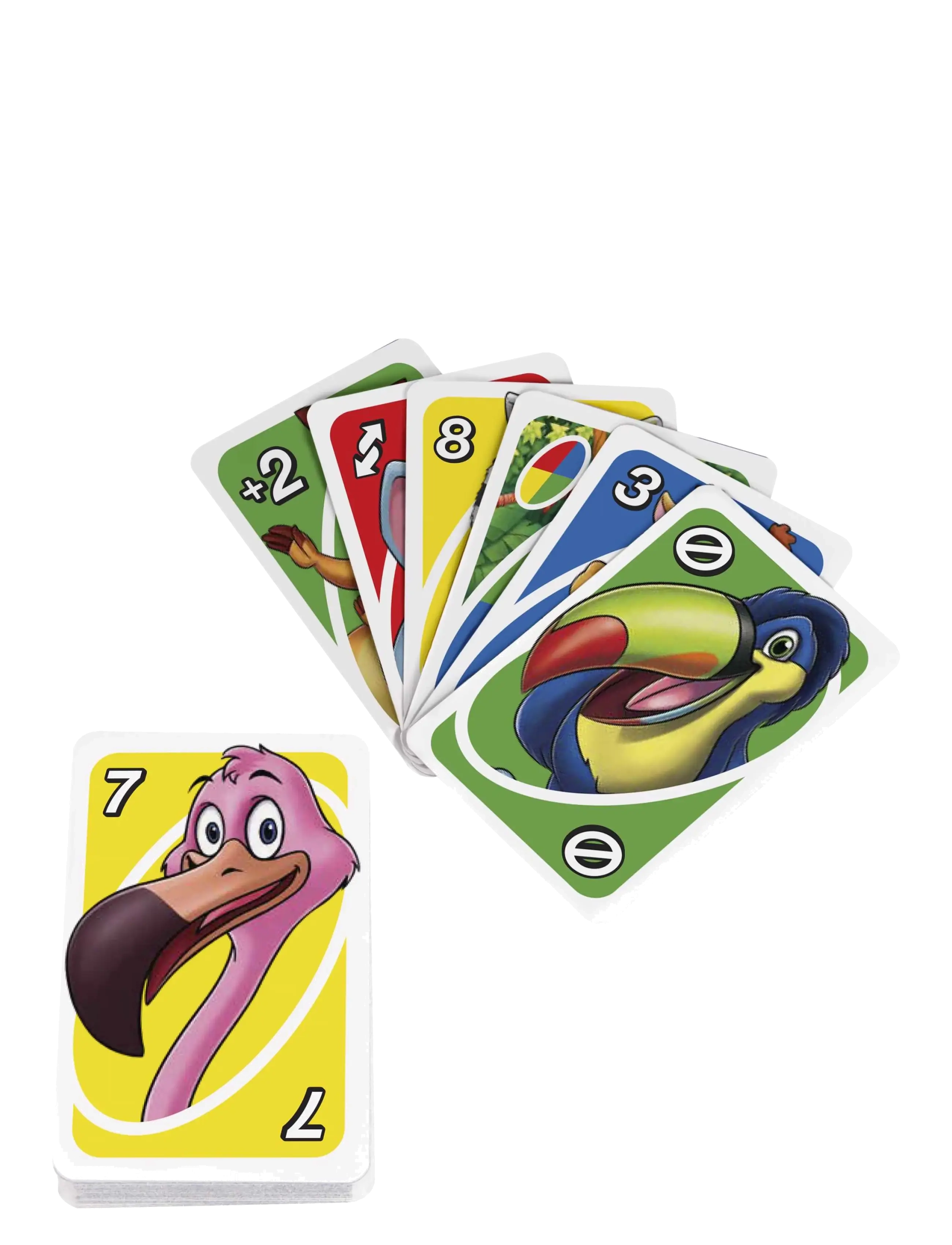 Mattel Games - Games UNO Junior Card Game for Kids with Simple Rules & Animal Matching for 2-4 Players - kaardimängud - multi color - 2