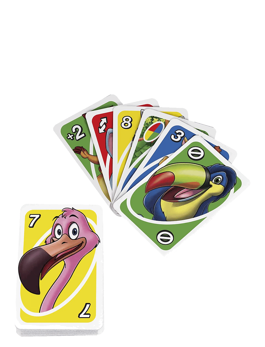 Mattel Games - Games UNO Junior Card Game for Kids with Simple Rules & Animal Matching for 2-4 Players - kaardimängud - multi color - 2