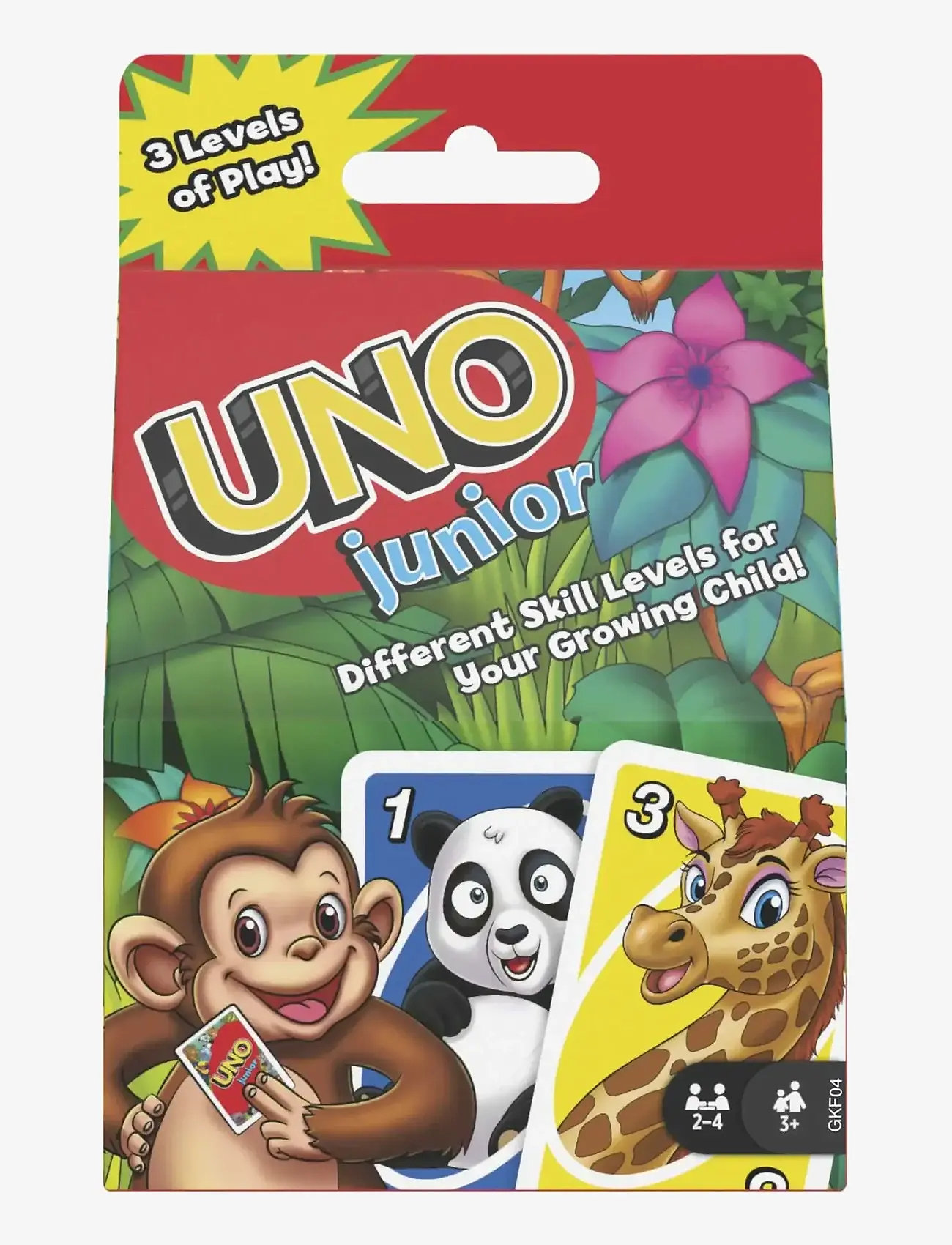 Mattel Games - Games UNO Junior Card Game for Kids with Simple Rules & Animal Matching for 2-4 Players - card games - multi color - 3