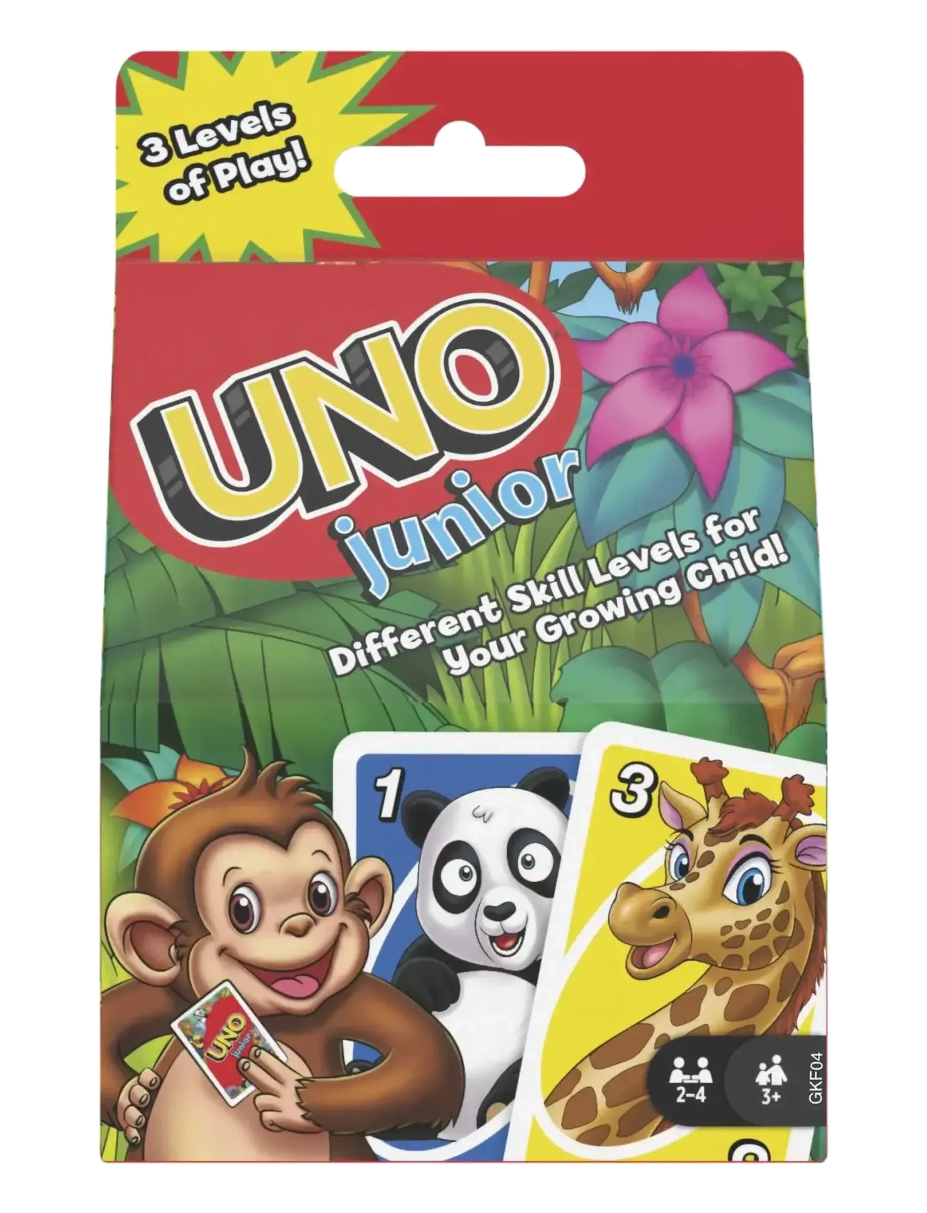 Mattel Games - Games UNO Junior Card Game for Kids with Simple Rules & Animal Matching for 2-4 Players - kaartspellen - multi color - 3