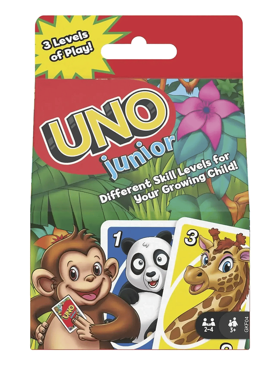 Mattel Games - Games UNO Junior Card Game for Kids with Simple Rules & Animal Matching for 2-4 Players - kaartspellen - multi color - 3