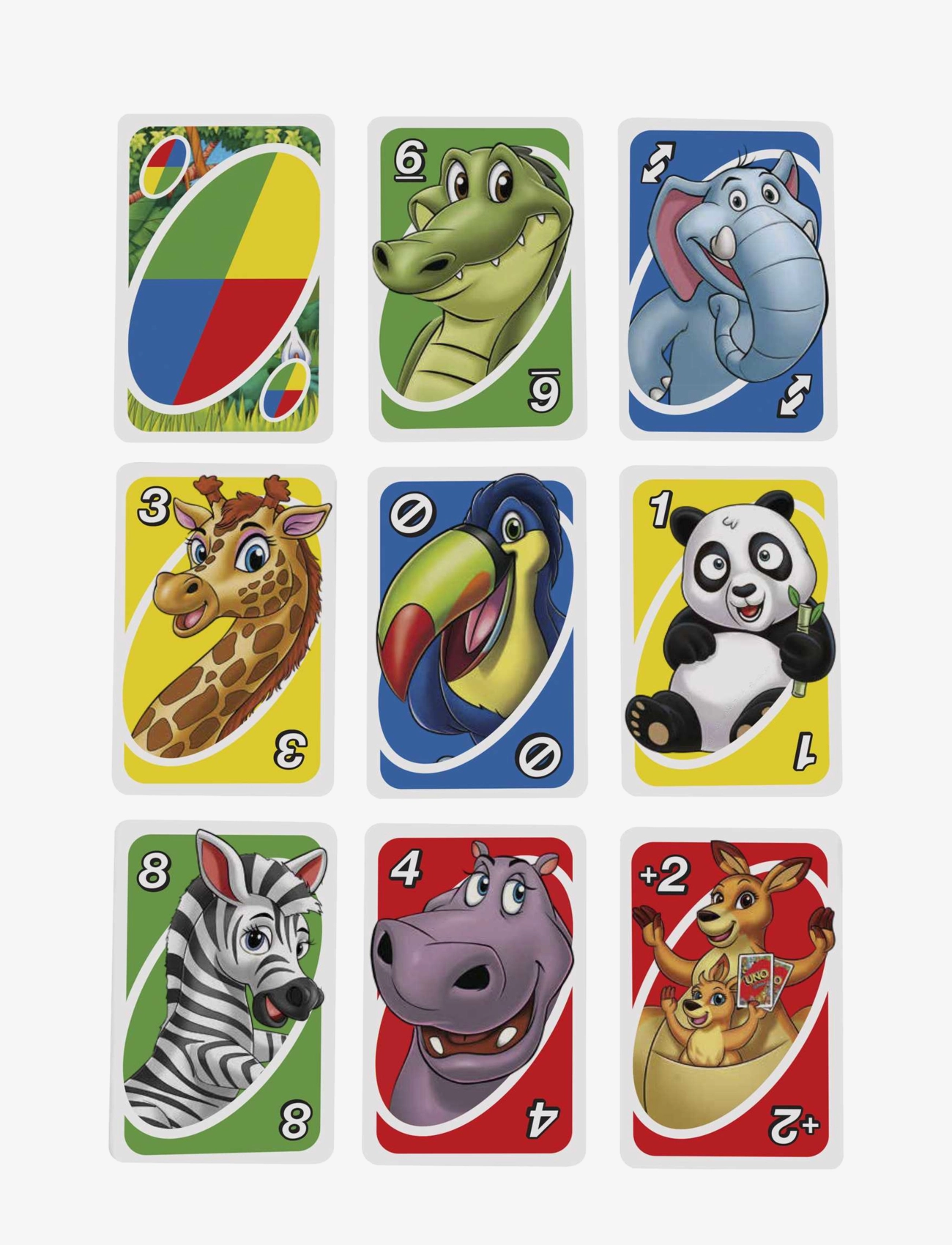 Mattel Games - Games UNO Junior Card Game for Kids with Simple Rules & Animal Matching for 2-4 Players - multi color - 5