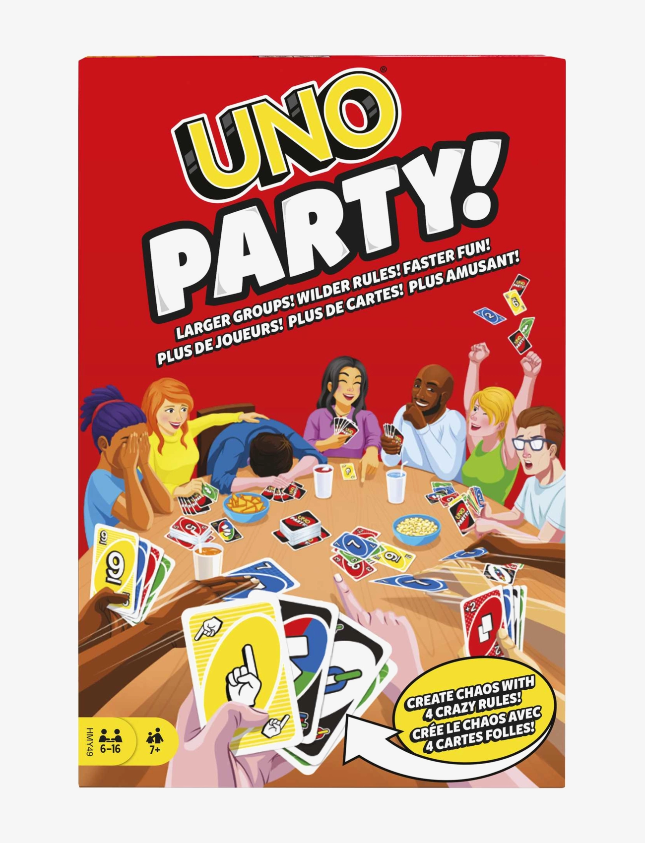 MATTEL GAMES Games Uno Party Family Card Game For Kinder Und Adults Patterned - One Size - Kinder