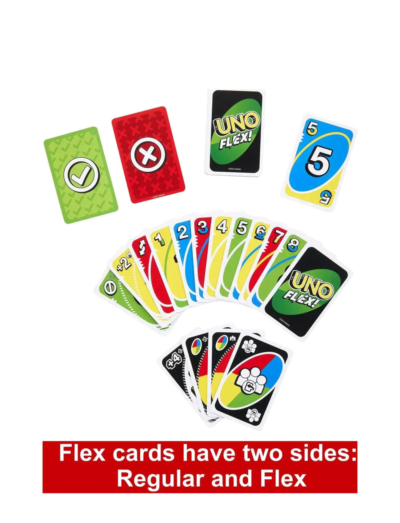 Mattel Games - Games UNO Flex Card Game, Fun for Family and Game Nights - kortspil - multi color - 4