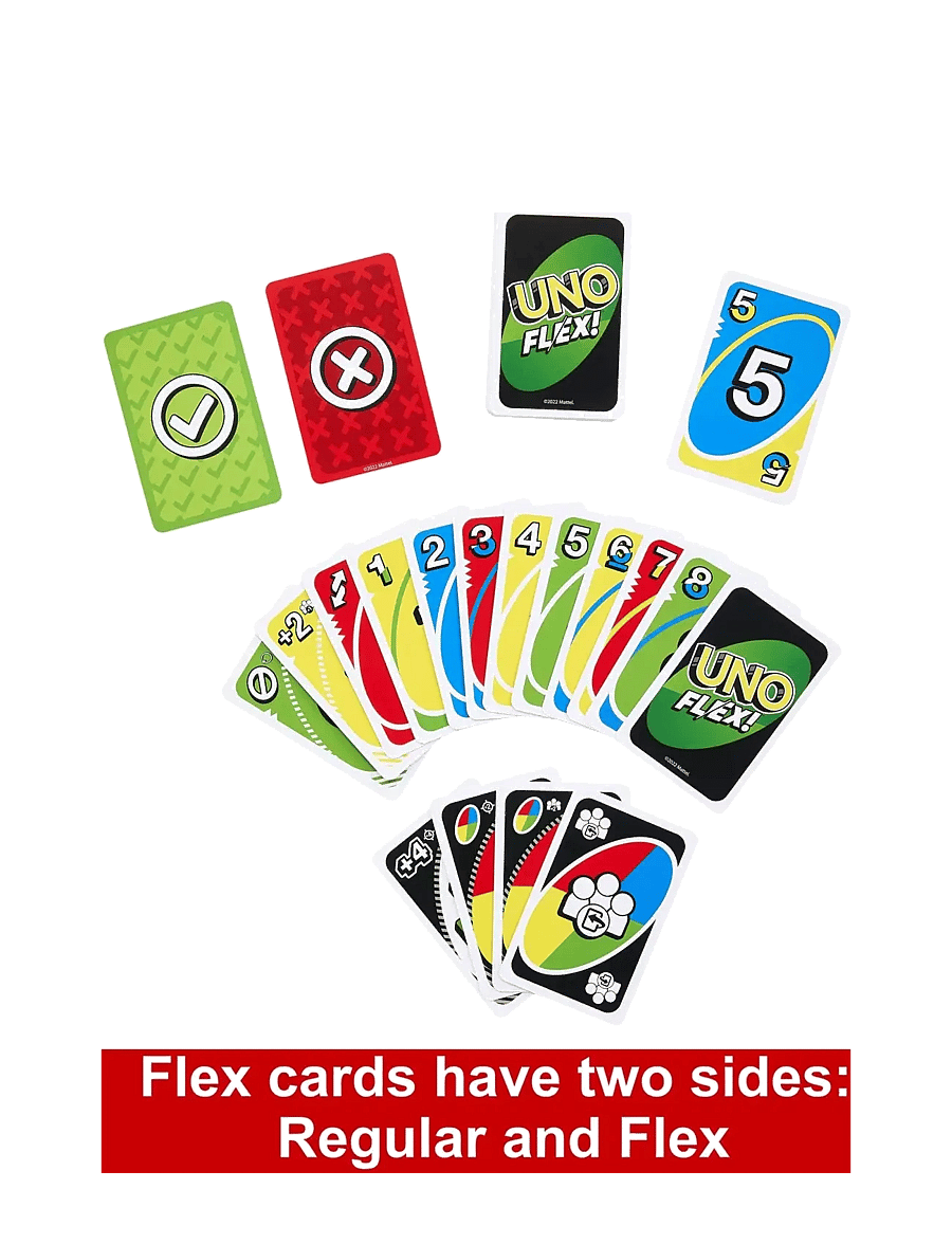 Mattel Games - Games UNO Flex Card Game, Fun for Family and Game Nights - kaardimängud - multi color - 4
