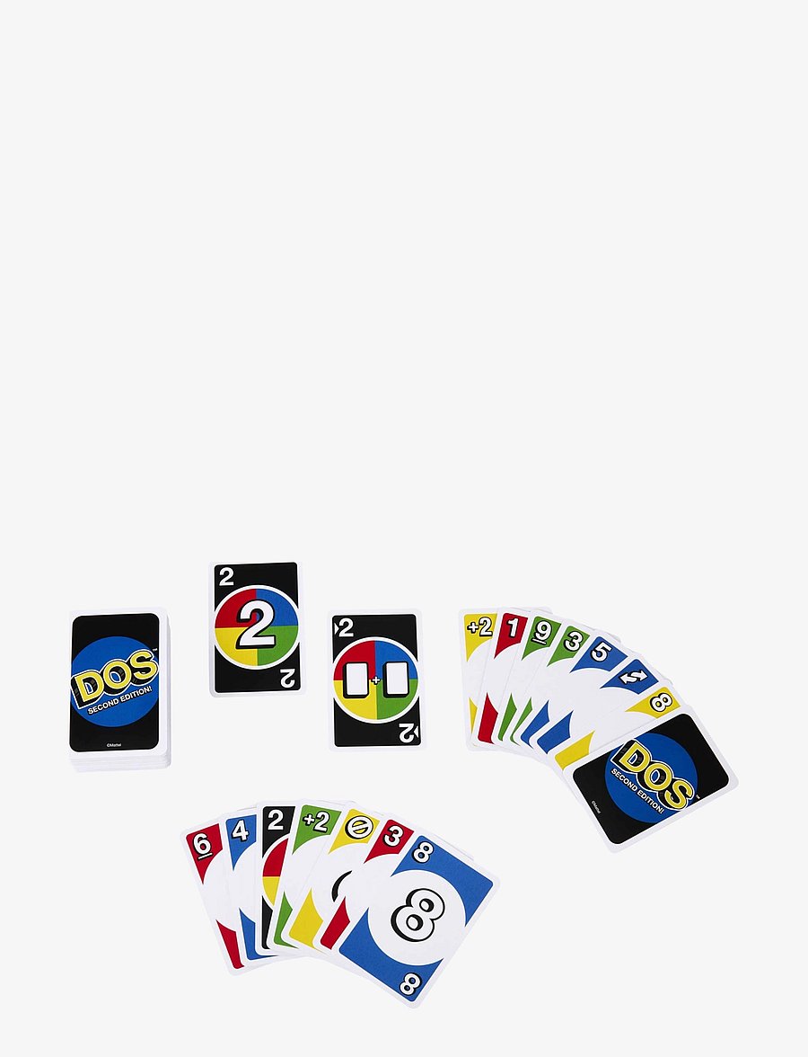 Mattel Games - Games DOS Second Edition Card Game for Kids, Adults & Families, Color Blind Accessible Deck - kartenspiele - multi color - 1