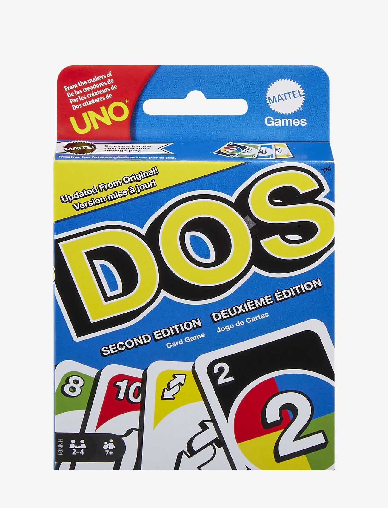 Mattel Games - Games DOS Second Edition Card Game for Kids, Adults & Families, Color Blind Accessible Deck - kortspil - multi color - 0