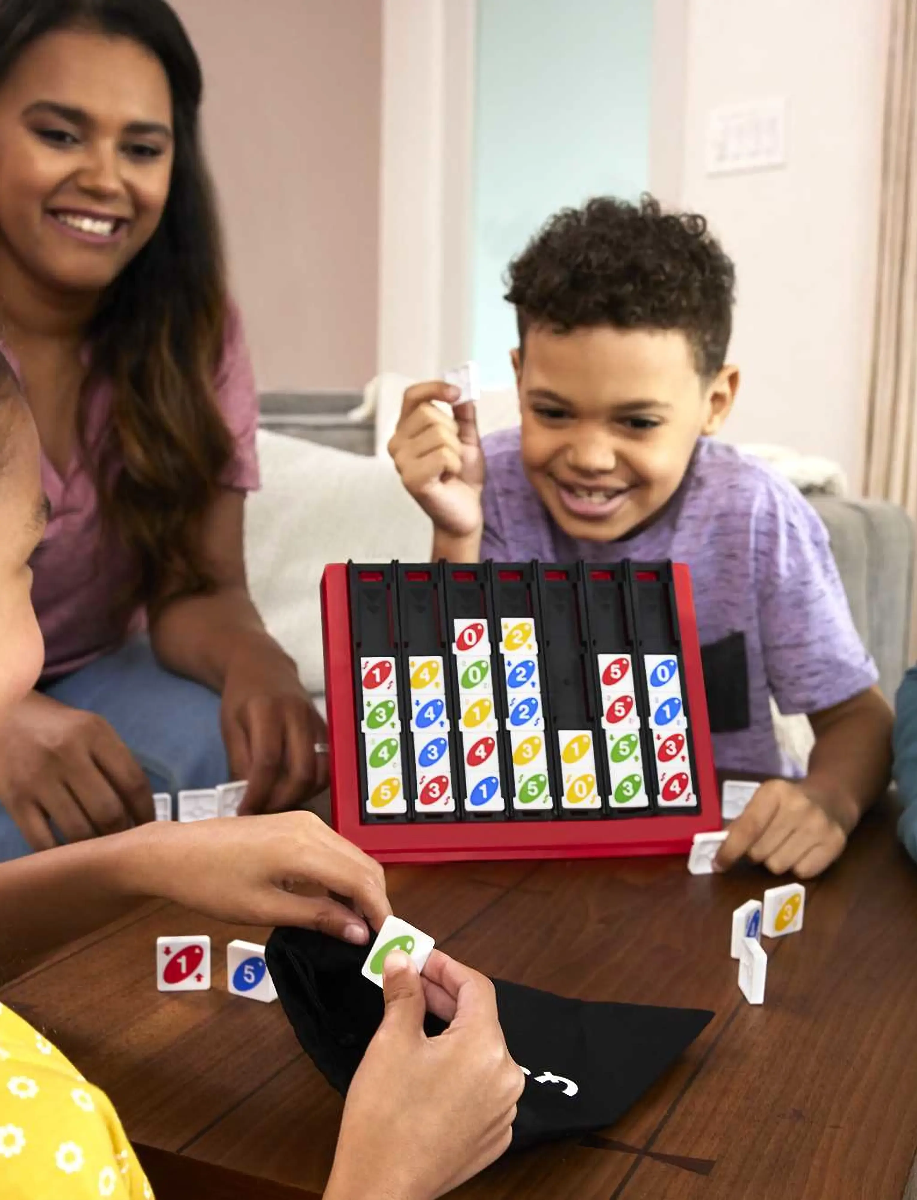 Mattel Games Games Uno Quatro Game, Adult, Family And Game Night, Børn, Card Spil, Multi/mønstret, Str: ONE SIZE