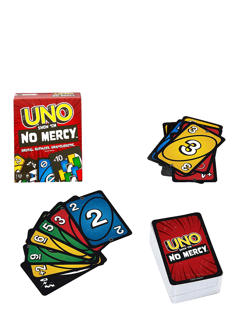 Mattel Games - Games UNO Show ‘em No Mercy Card Game for Kids, Adults & Family Night, Parties and Travel - kartenspiele - multicolor - 1