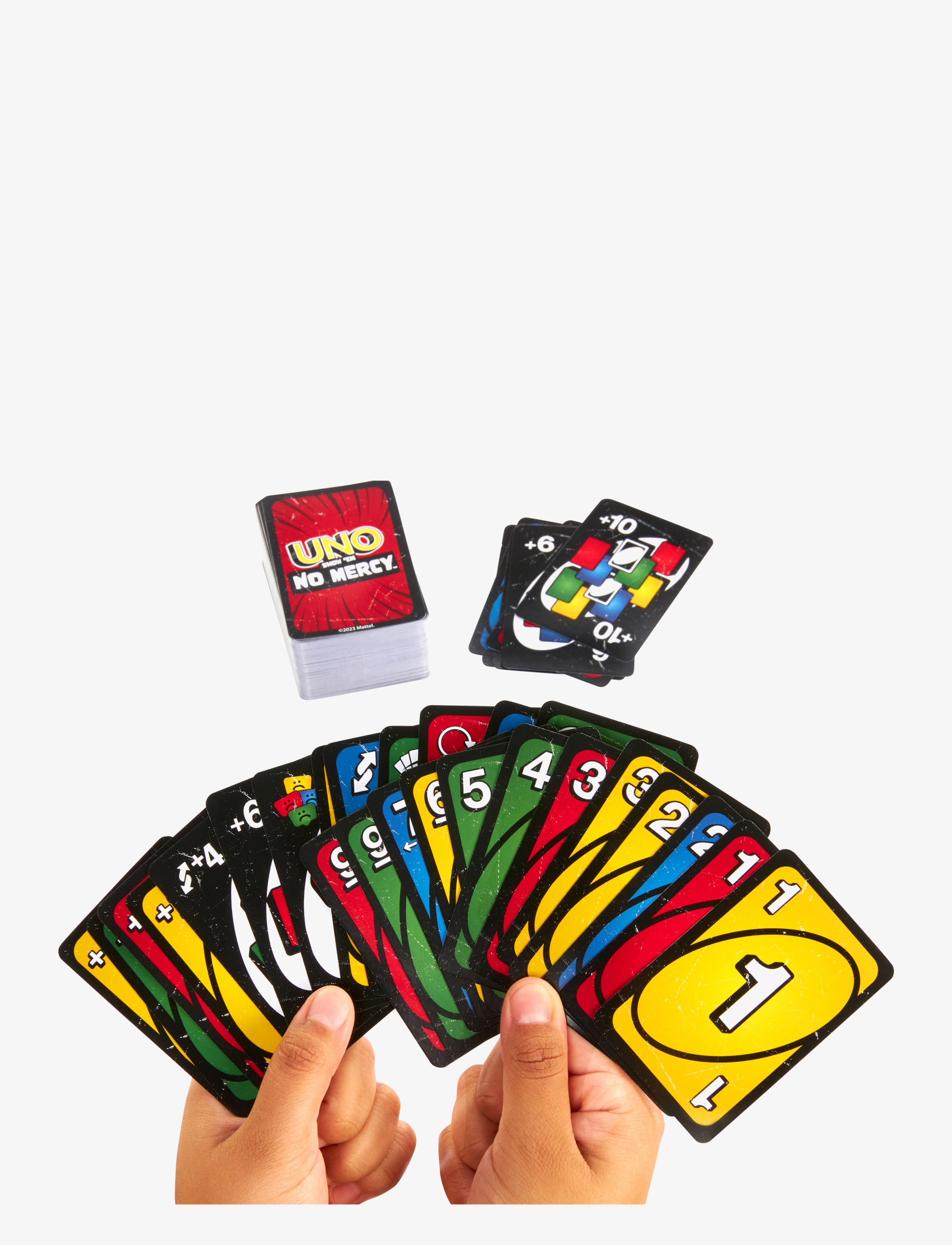 Mattel Games - Games UNO Show ‘em No Mercy Card Game for Kids, Adults & Family Night, Parties and Travel - kortspil - multicolor - 1