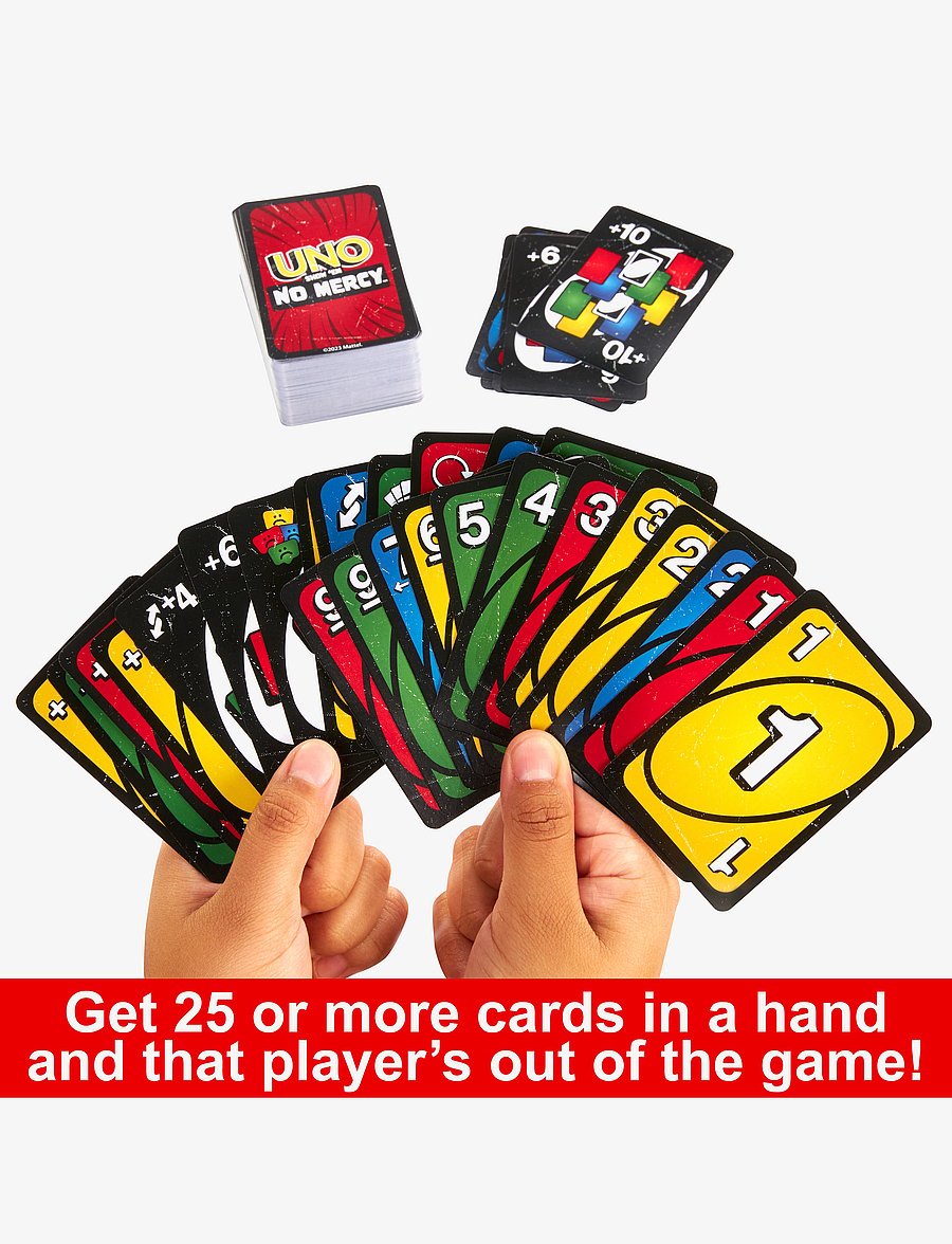 Mattel Games - Games UNO Show ‘em No Mercy Card Game for Kids, Adults & Family Night, Parties and Travel - kartenspiele - multicolor - 5
