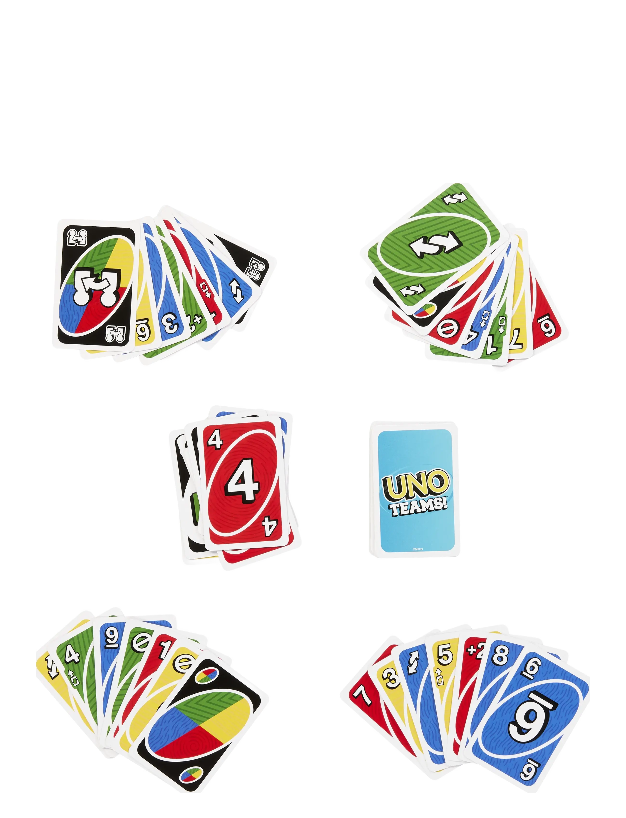 MATTEL GAMES Games Uno Teams Card Game For Family Nights, Game Nights, Travel, Camping & Parties Patterned - One Size - Kinder
